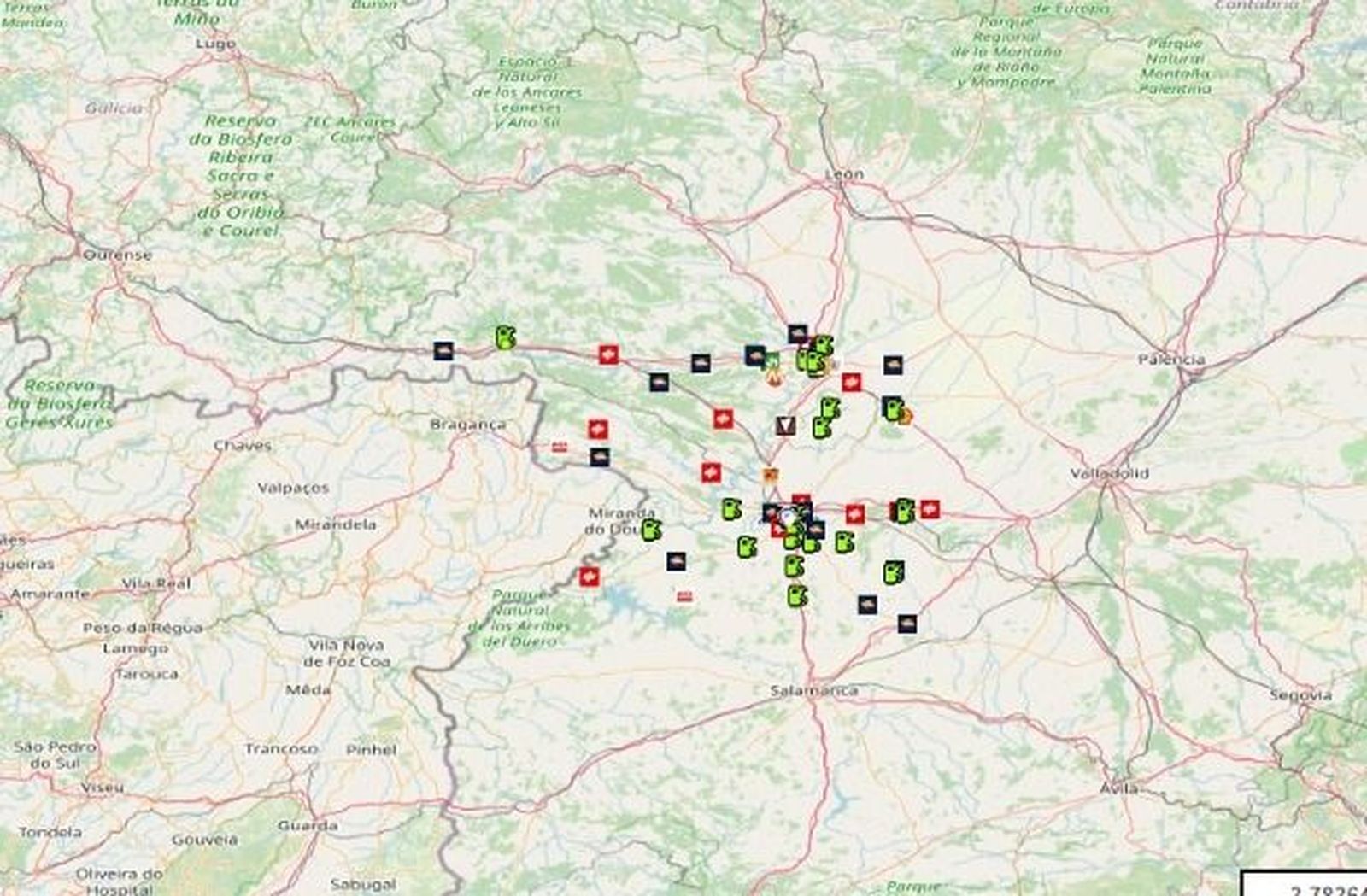 Imagen del mapa de estaciones de servicio  Ministerio de Industria