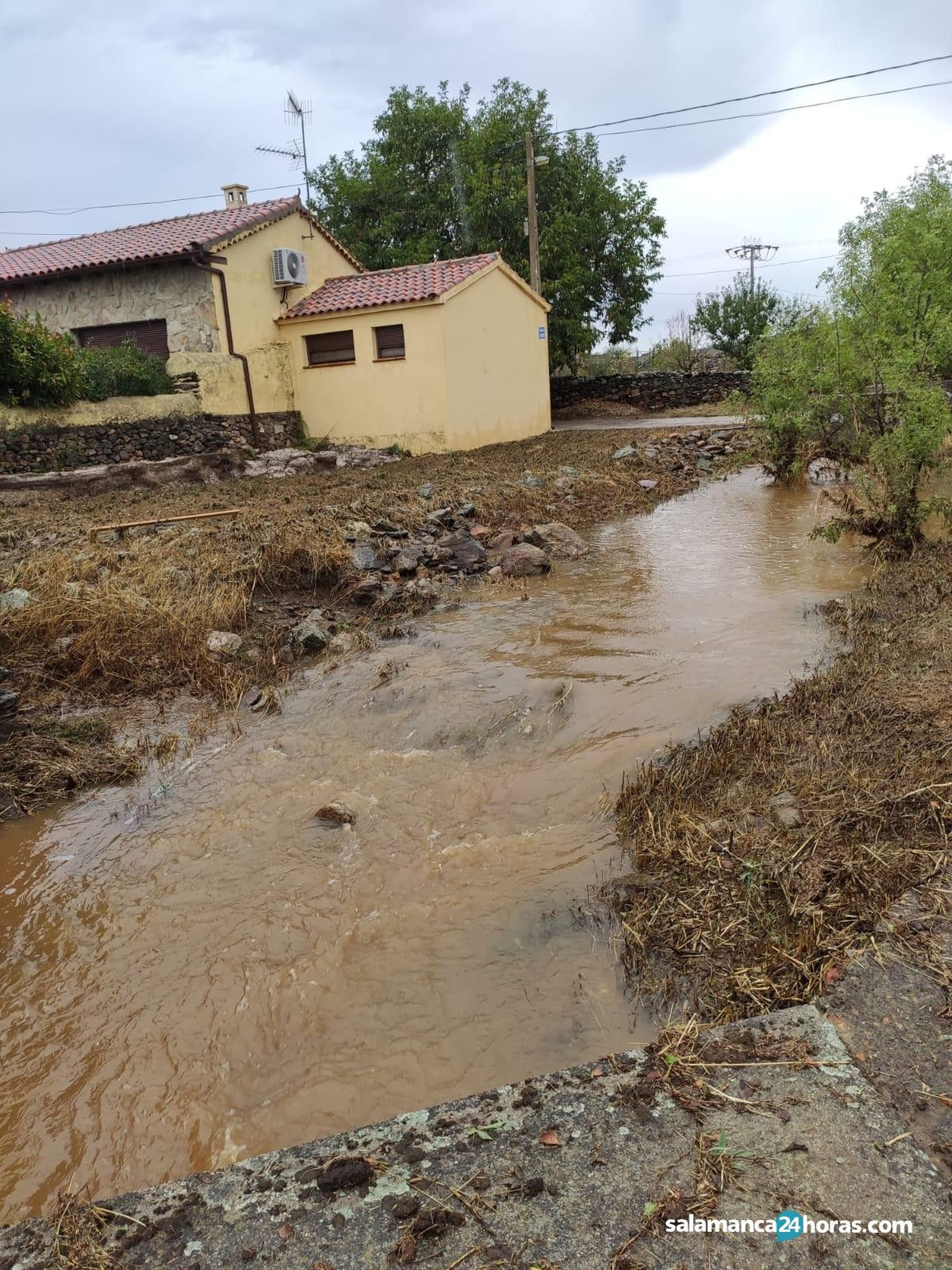 Daños ocasionados por el temporal en Berrocal de Huebra