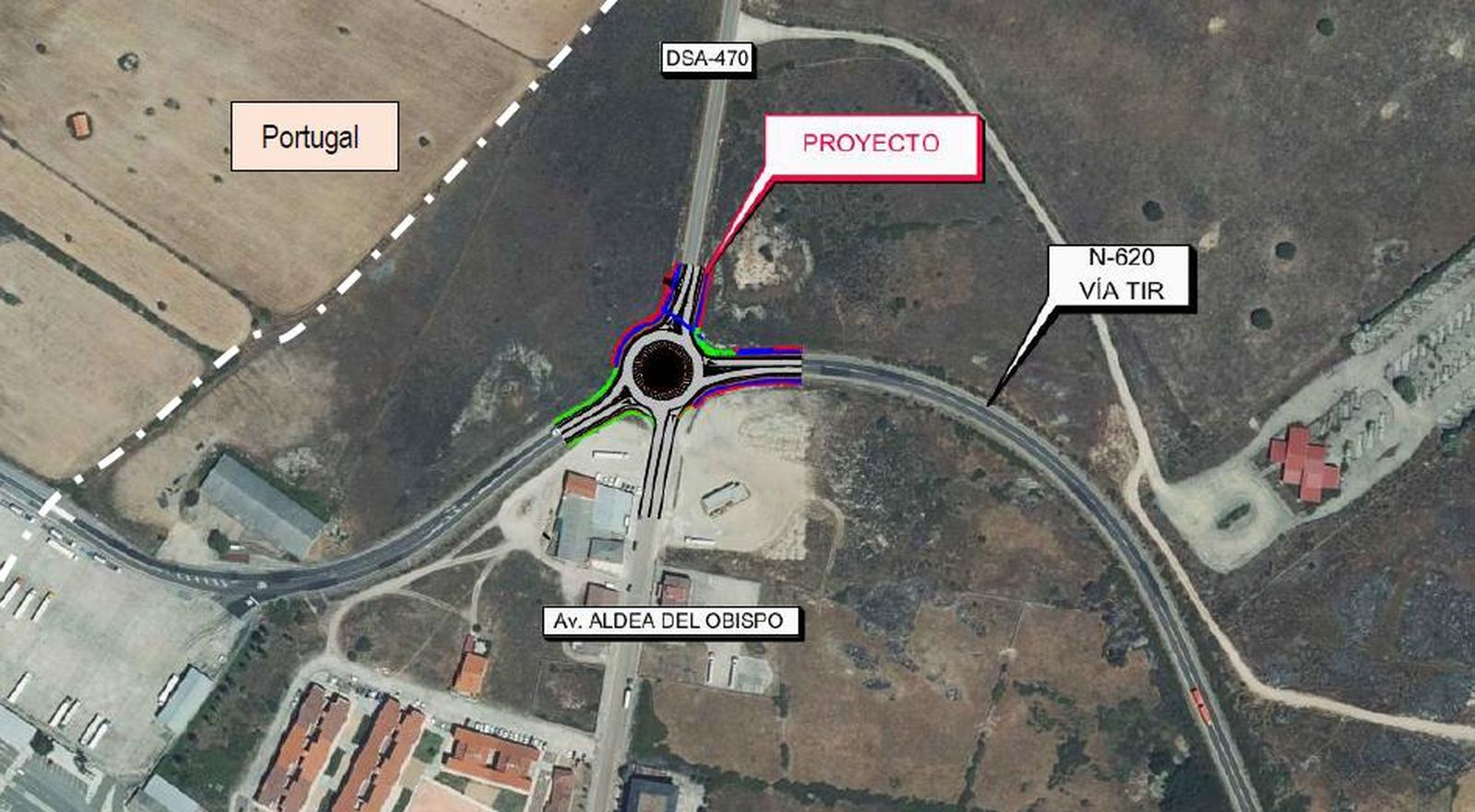 La construcción de la nueva glorieta en la carretera N-620 TIR en Fuentes de Oñoro de acceso a Portugal sale a información pública La construcción de la nueva glorieta en la carretera N-620 TIR en Fuentes de Oñoro de acceso a Portugal sale a información pública