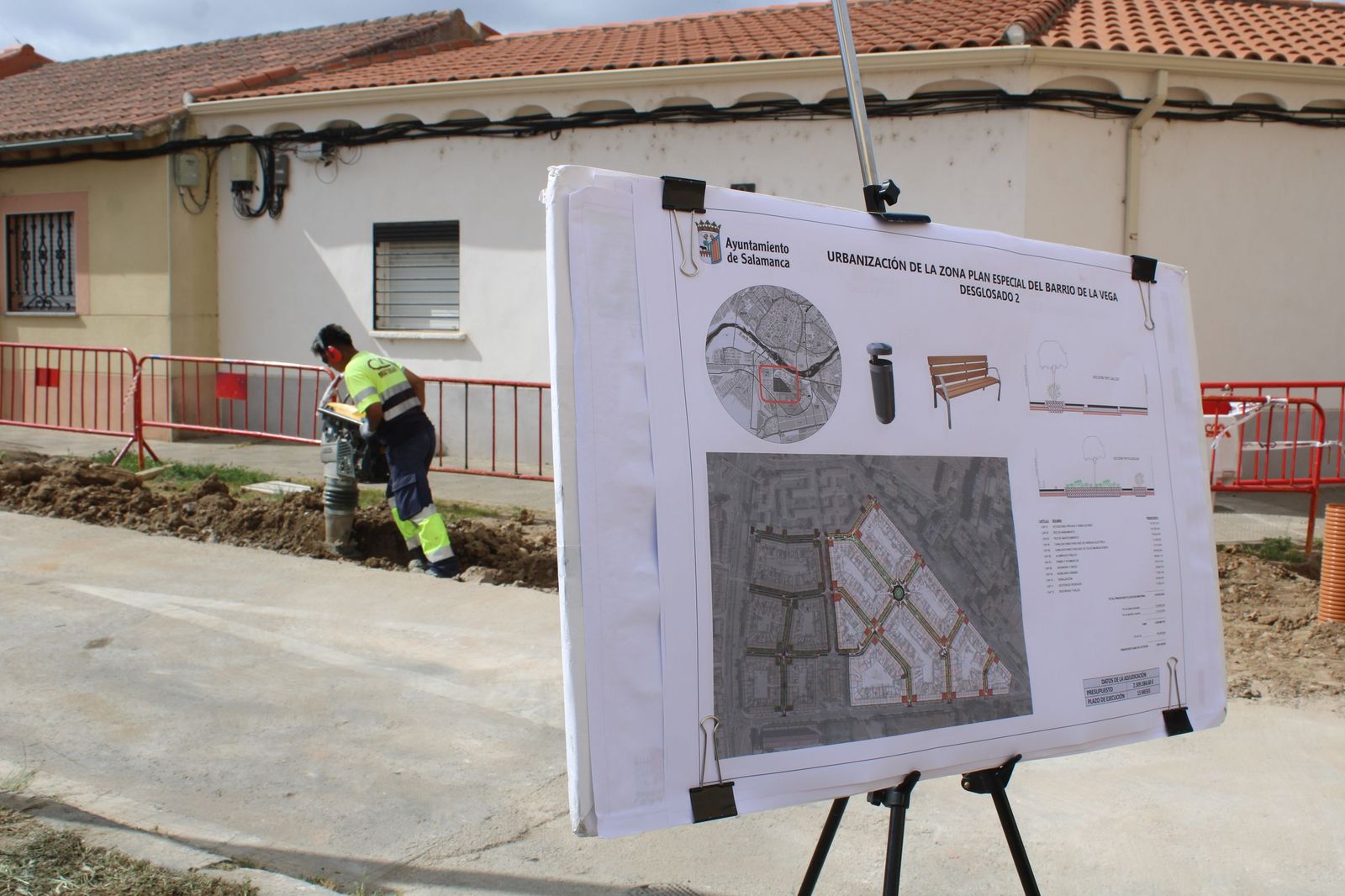 Obras de la segunda fase de urbanización del barrio de La Vega