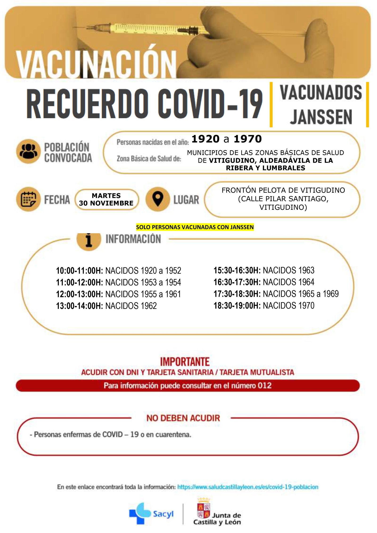 REC JANSSEN VITIGUDINO LUMBRALES ALDEADAìVILA 30 NOVIEMBRE REC JANSSEN VITIGUDINO LUMBRALES ALDEADAìVILA 30 NOVIEMBRE