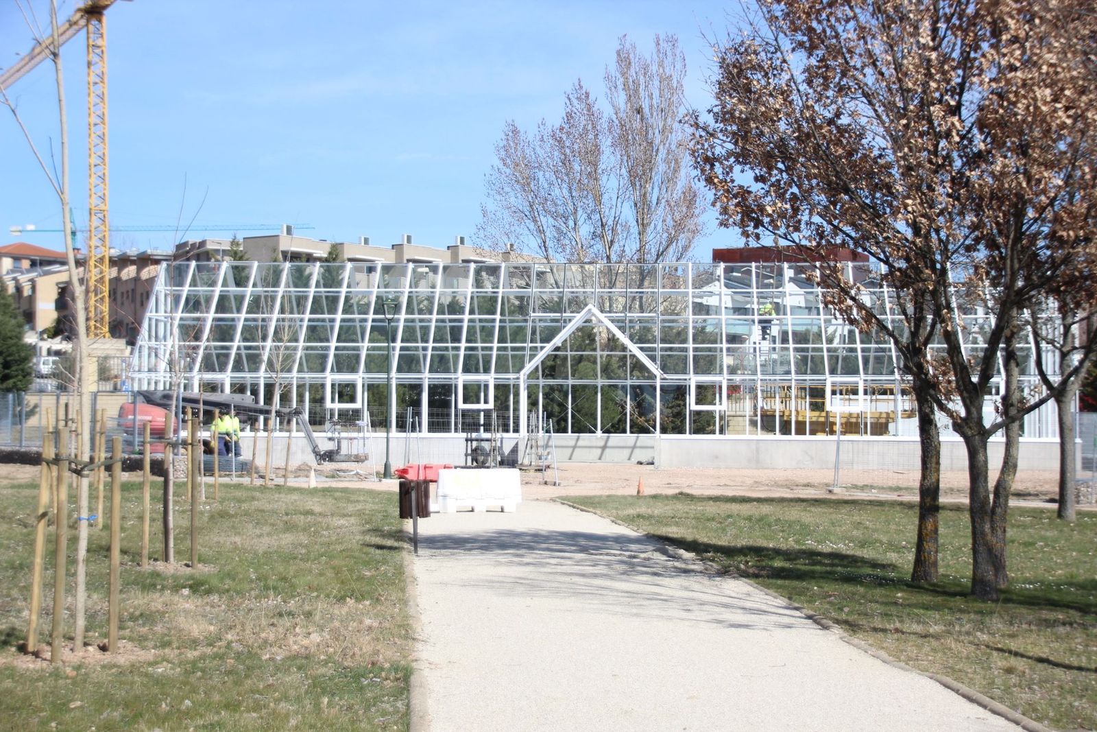 Carlos García Carbayo, visita las obras del parque para su transformación en un Centro Ambiental Integrado de Energías Renovables