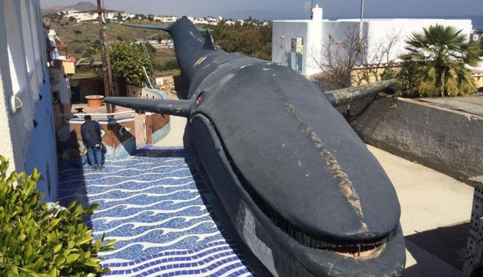 Imagen de su impresionante obra en su casa