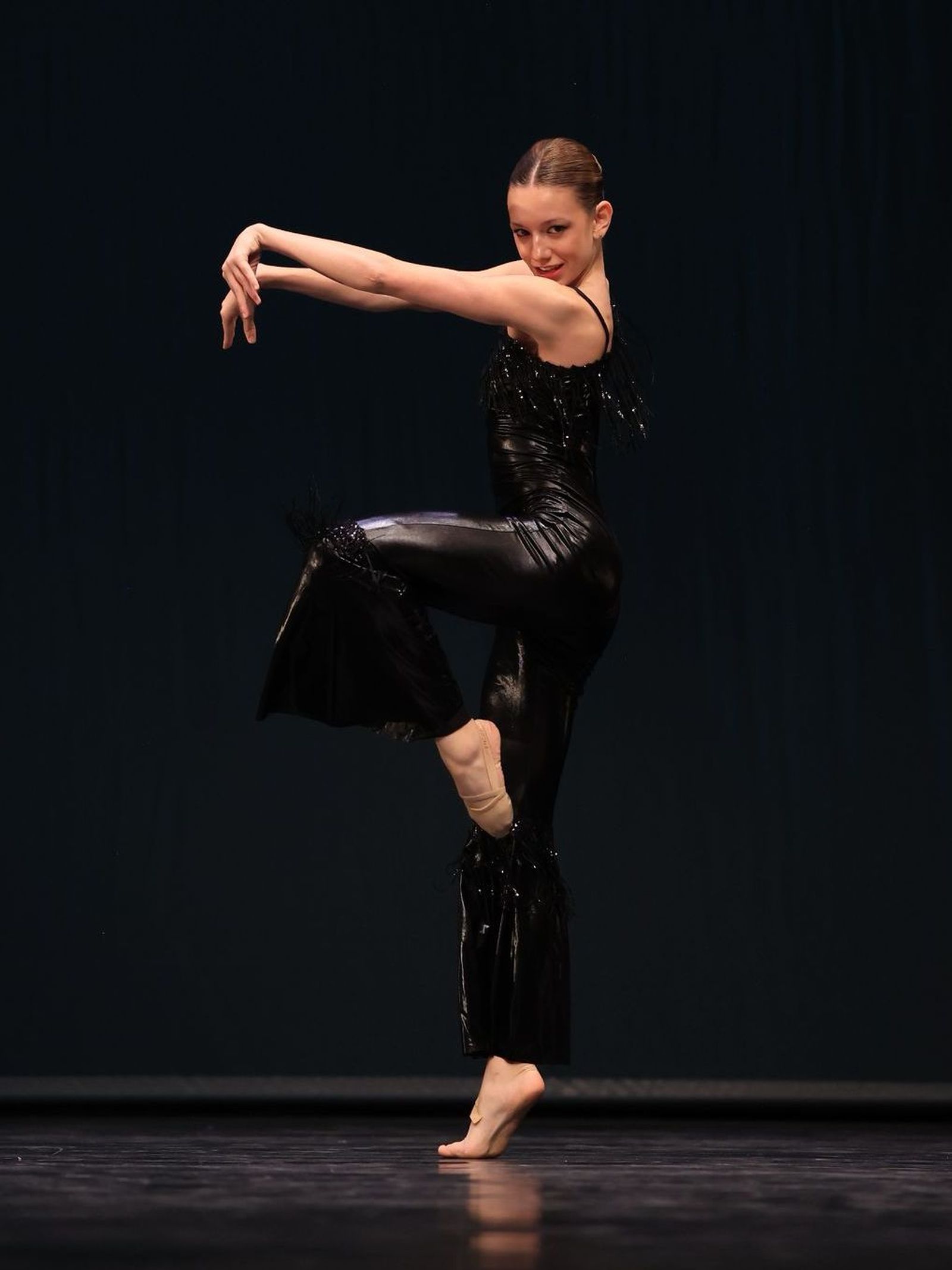 Daniela Moral durante su participación en el Global Dance Open de Mérida