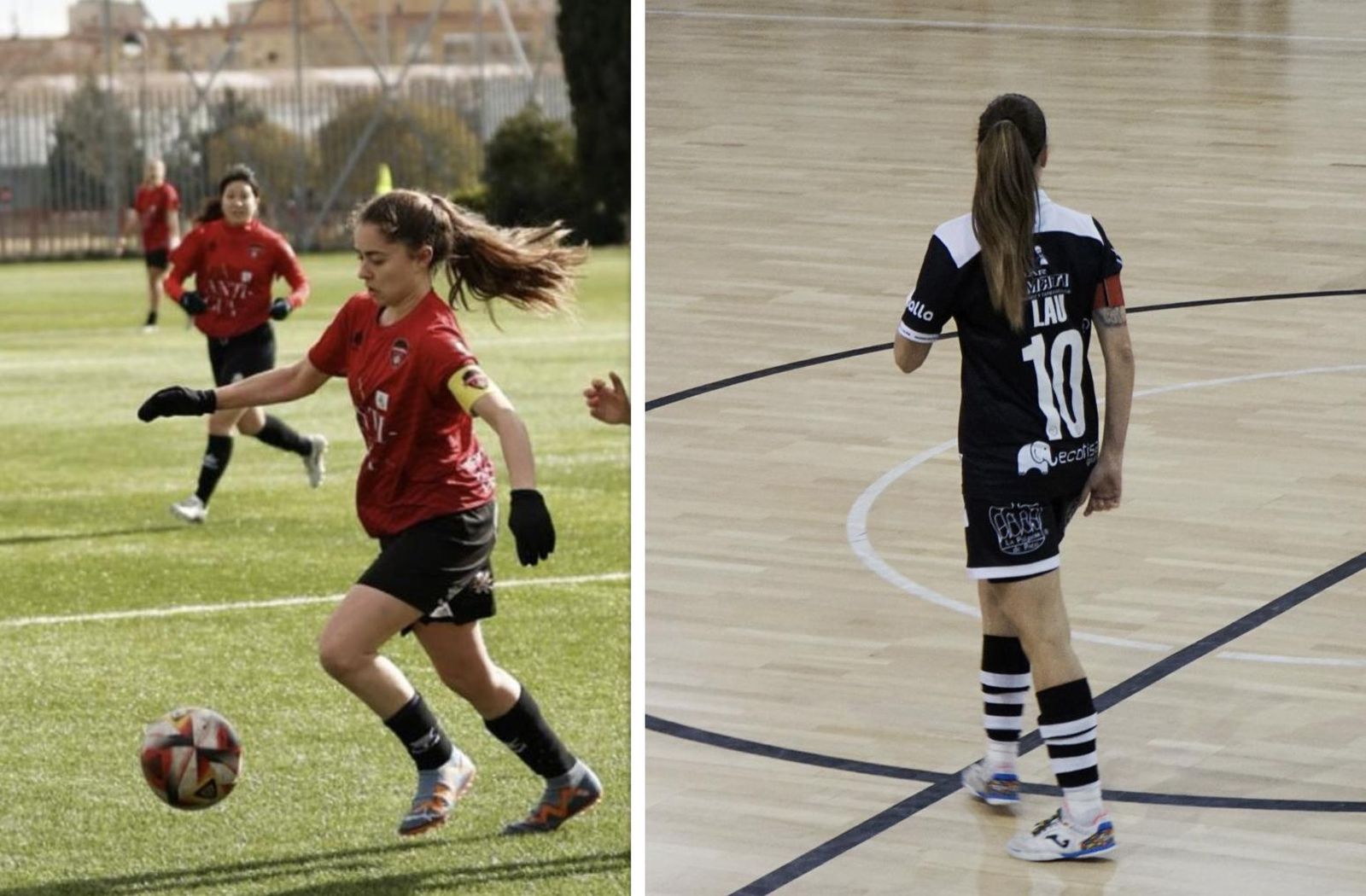 Luna Ruano y Laura Bustos: capitanas del Salamanca FF y del C.D. Salamanca Fútbol Sala Femenino
