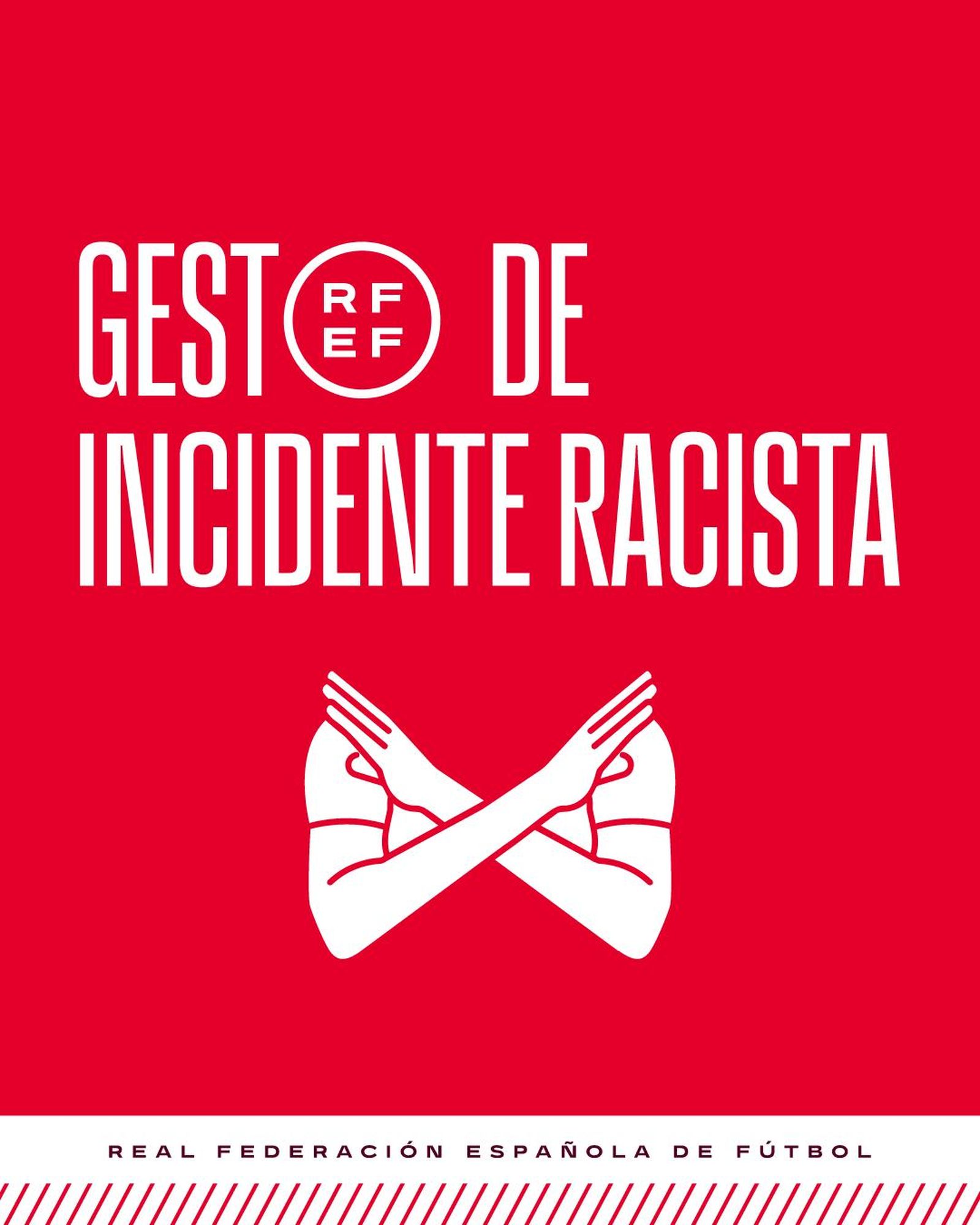 Gesto de incidente racista. RFEF