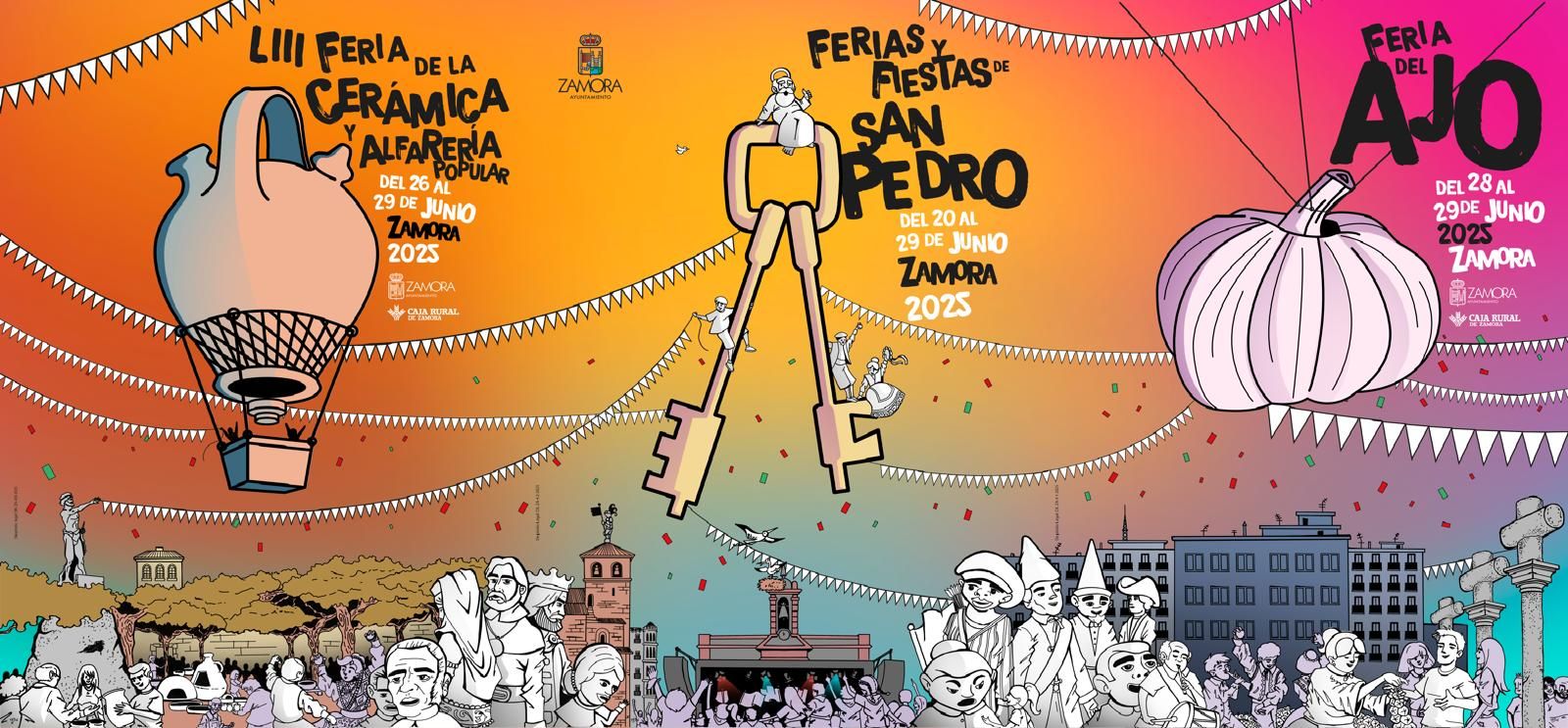 Carteles de las fiestas de San Pedro 2025 en Zamora