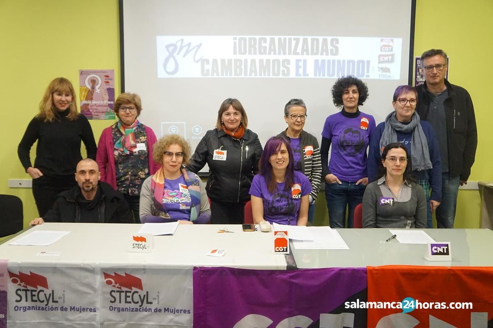 Convocatoria huelga feminista cgt, cnt y stecyl