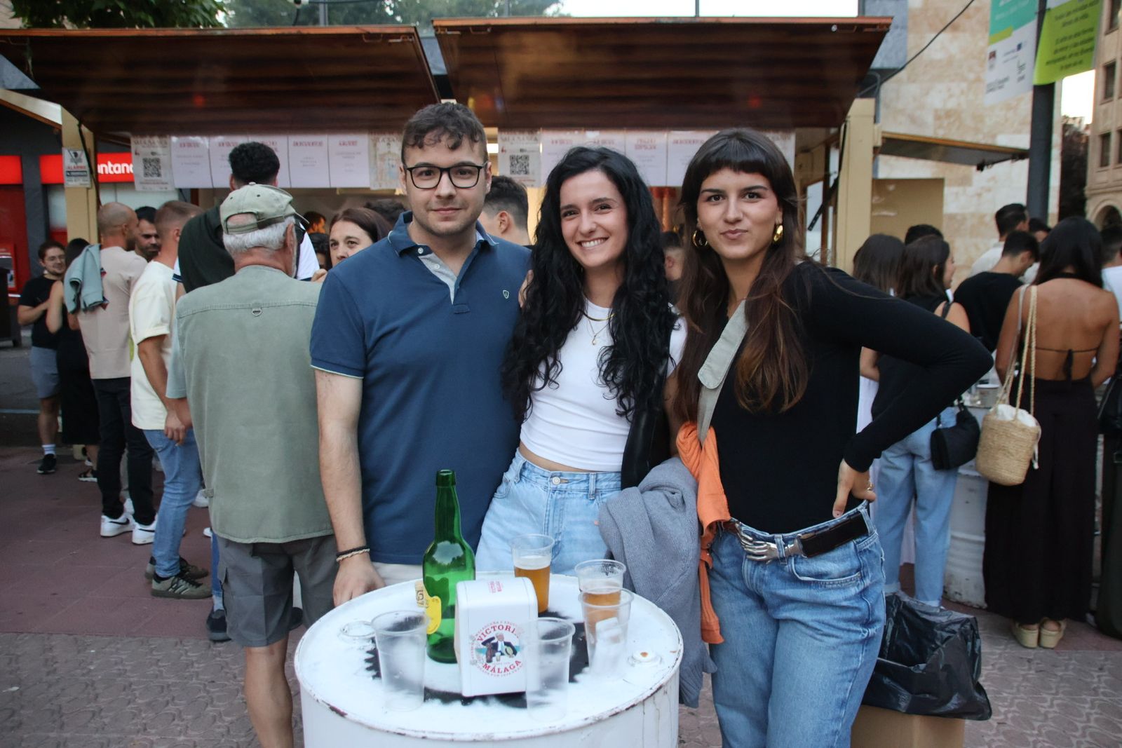 Ambiente de las casetas el  jueves por la tarde noche