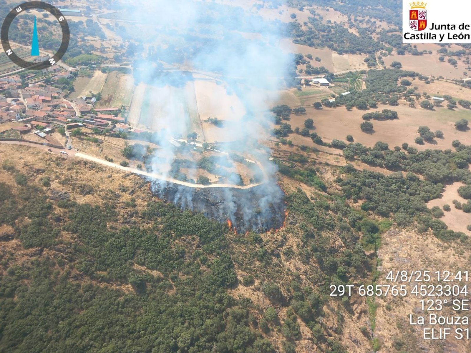 Incendio en La Bouza