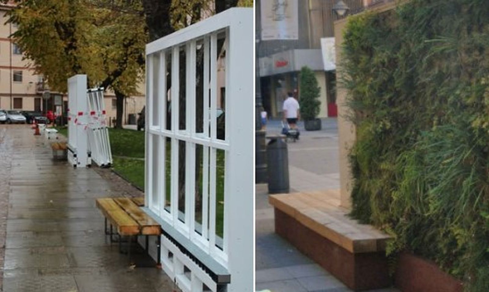 De izquierda a derecha, la colocación de las estructuras en la actualidad y la simulación de cómo quedará en un futuro