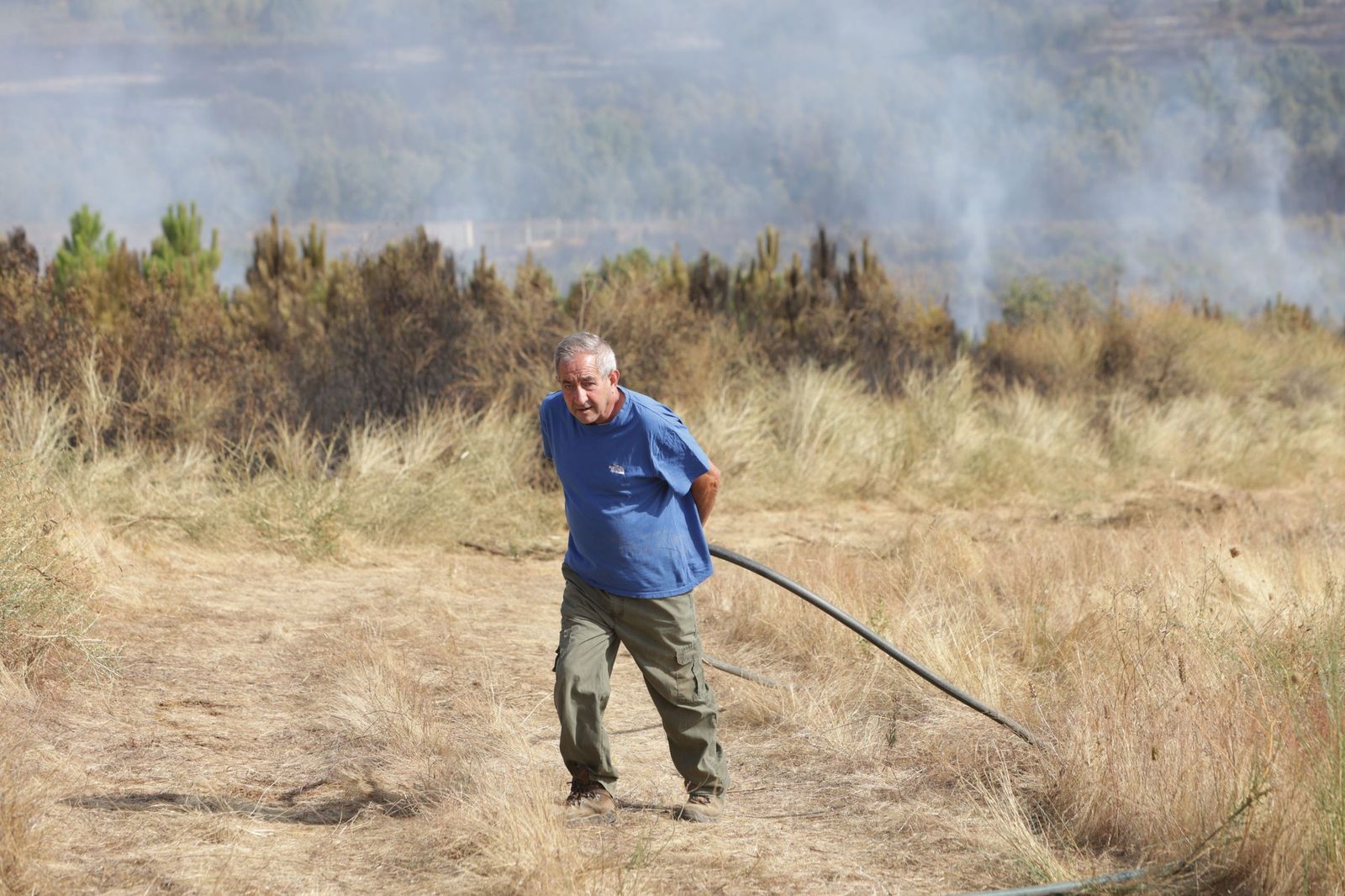 Incendio de Puercas. La situación entre Abejera y Riofrío