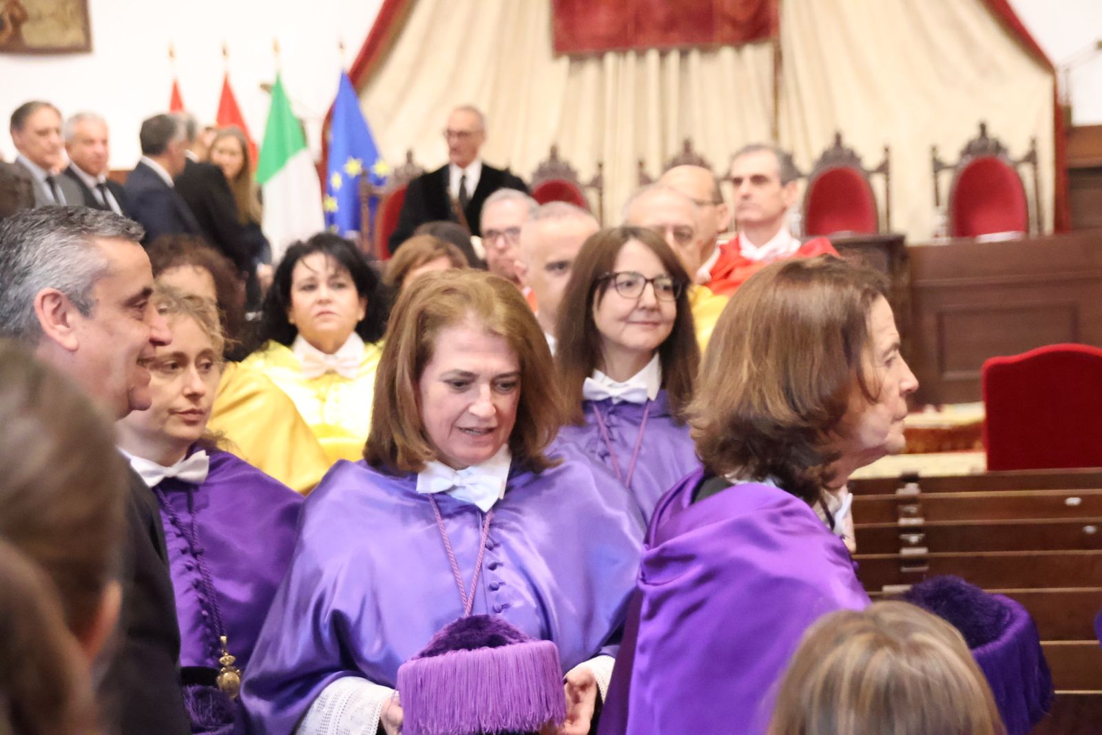 Llegada de S.M el Rey Felipe VI al paraninfo de la Universidad de Salamanca e Investidura de Sergio Mattarella como doctor ‘honoris causa’ de la USAL
