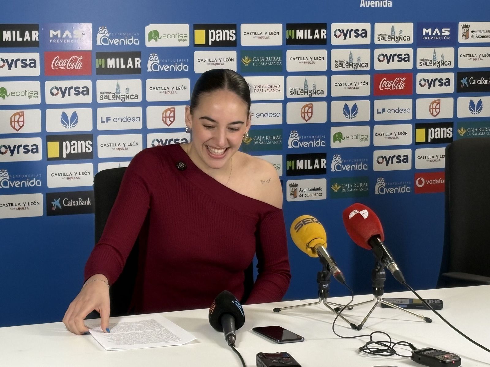 Iyana Martín, en su despedida como jugadora de Perfumerías Avenida
