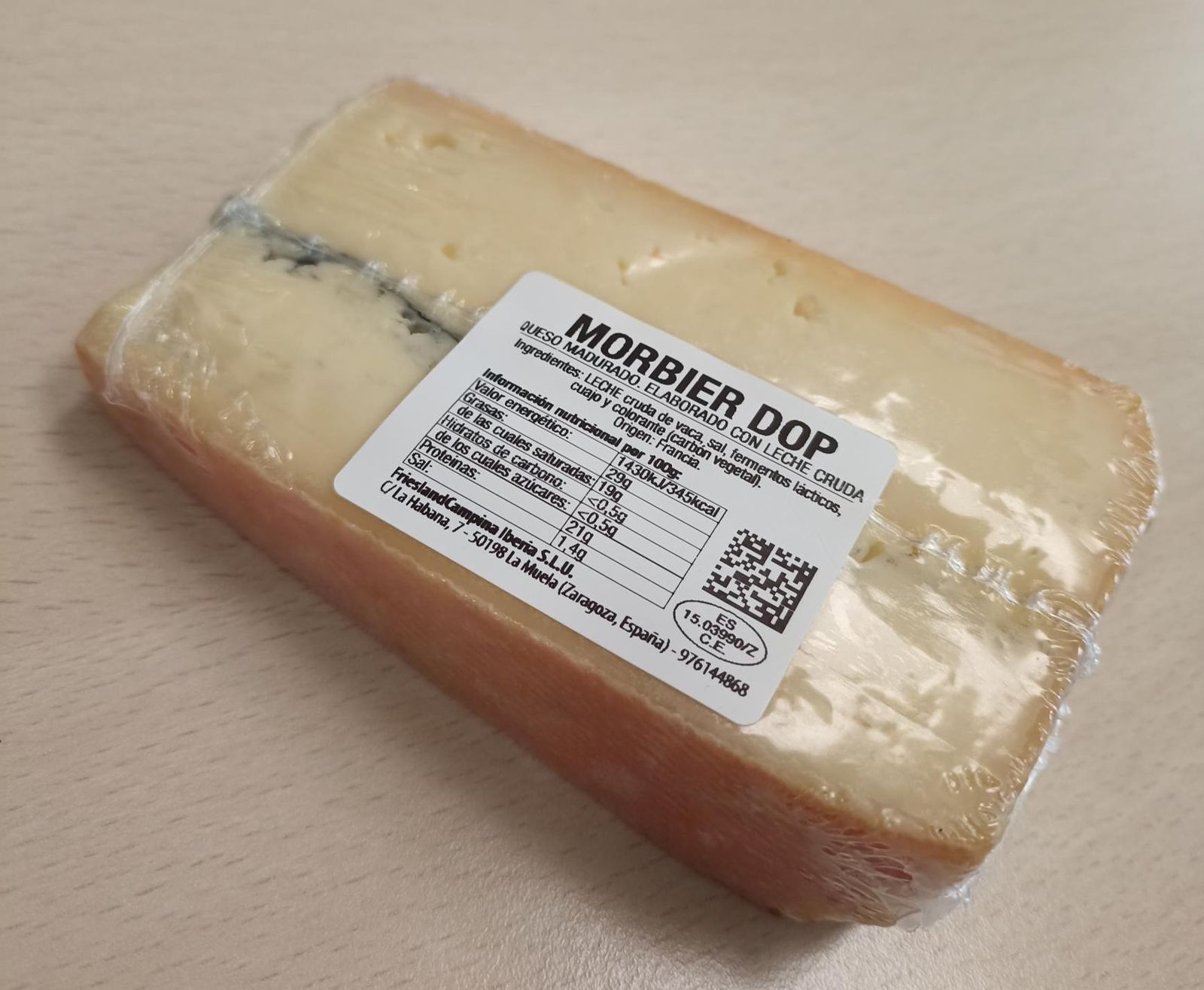 MORBIER DOP Queso madurado elaborado con leche cruda. Foto @AESAN_gob_es