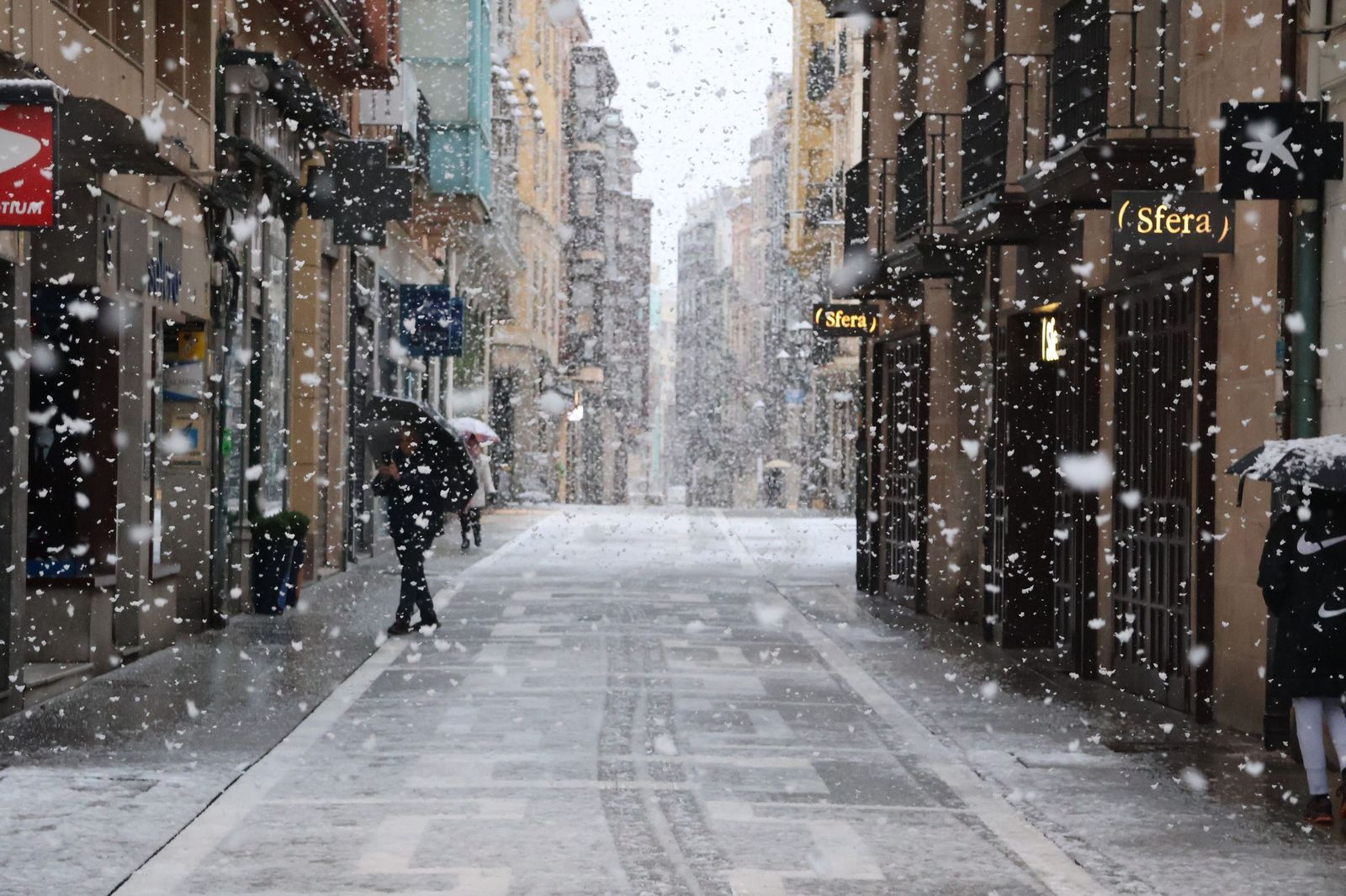 GALERÍA | Nieve en Zamora capital este miércoles