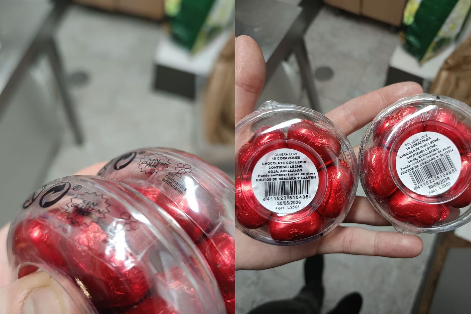 Gluten no etiquetado en chocolatinas