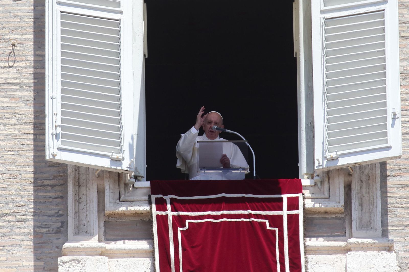 El Papa Francisco durante el Ángelus