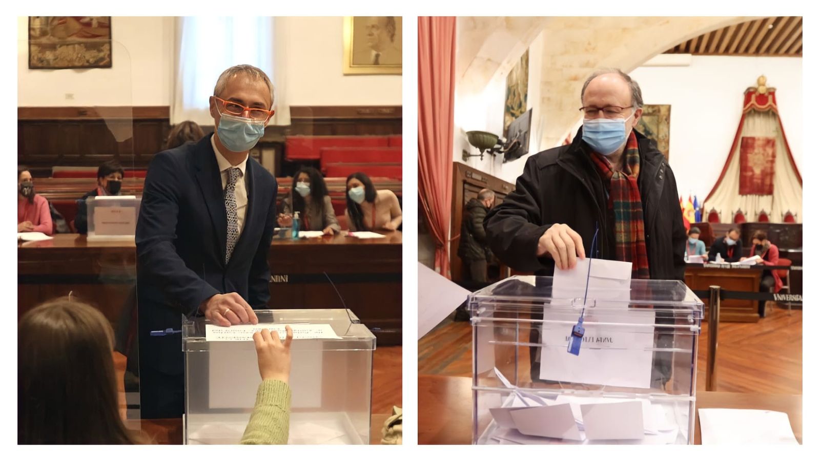 Collage Ricardo Rivero y Mariano Esteban votando