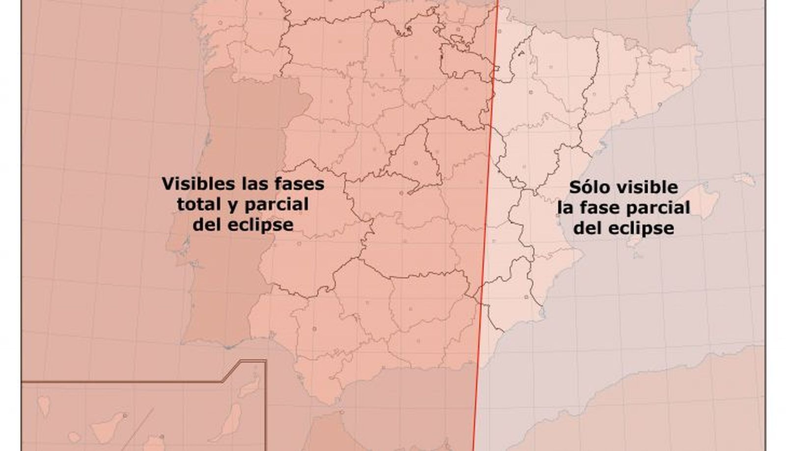 Mapa eclipse lunar 14 marzo 2025. Foto @IGN RObsMadrid