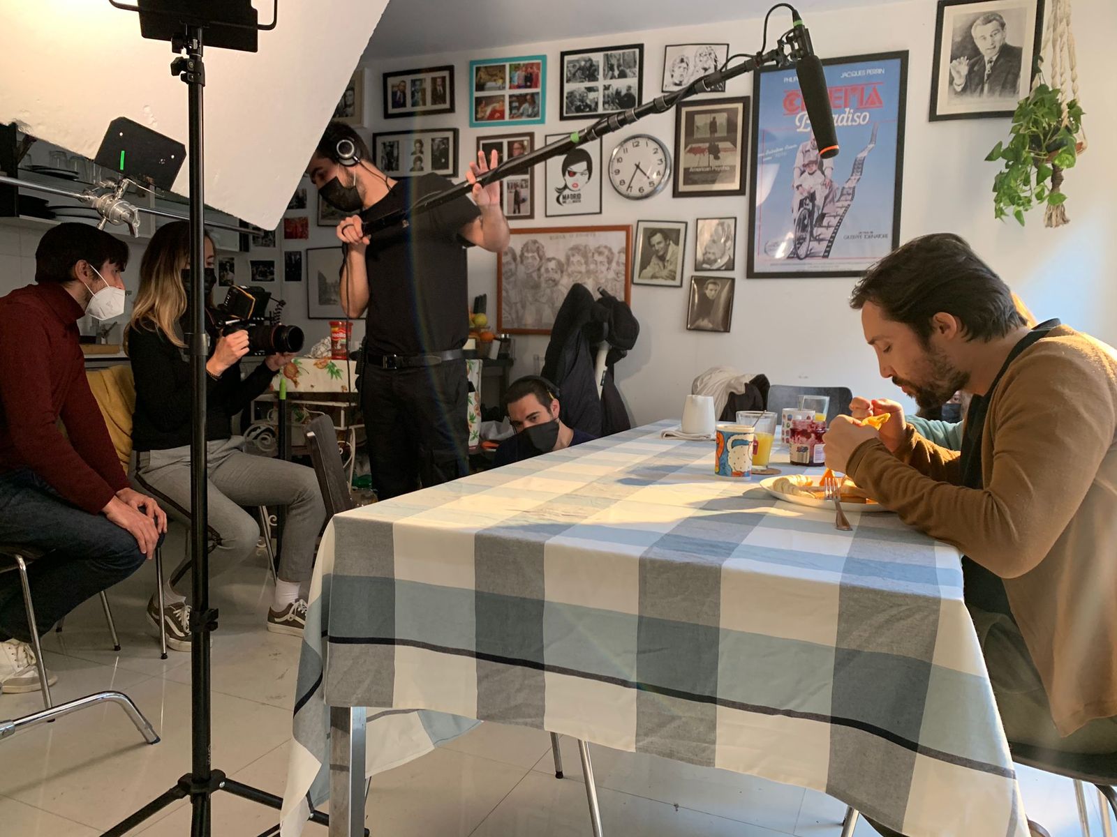 El actor zamorano Álvaro de Paz en un rodaje