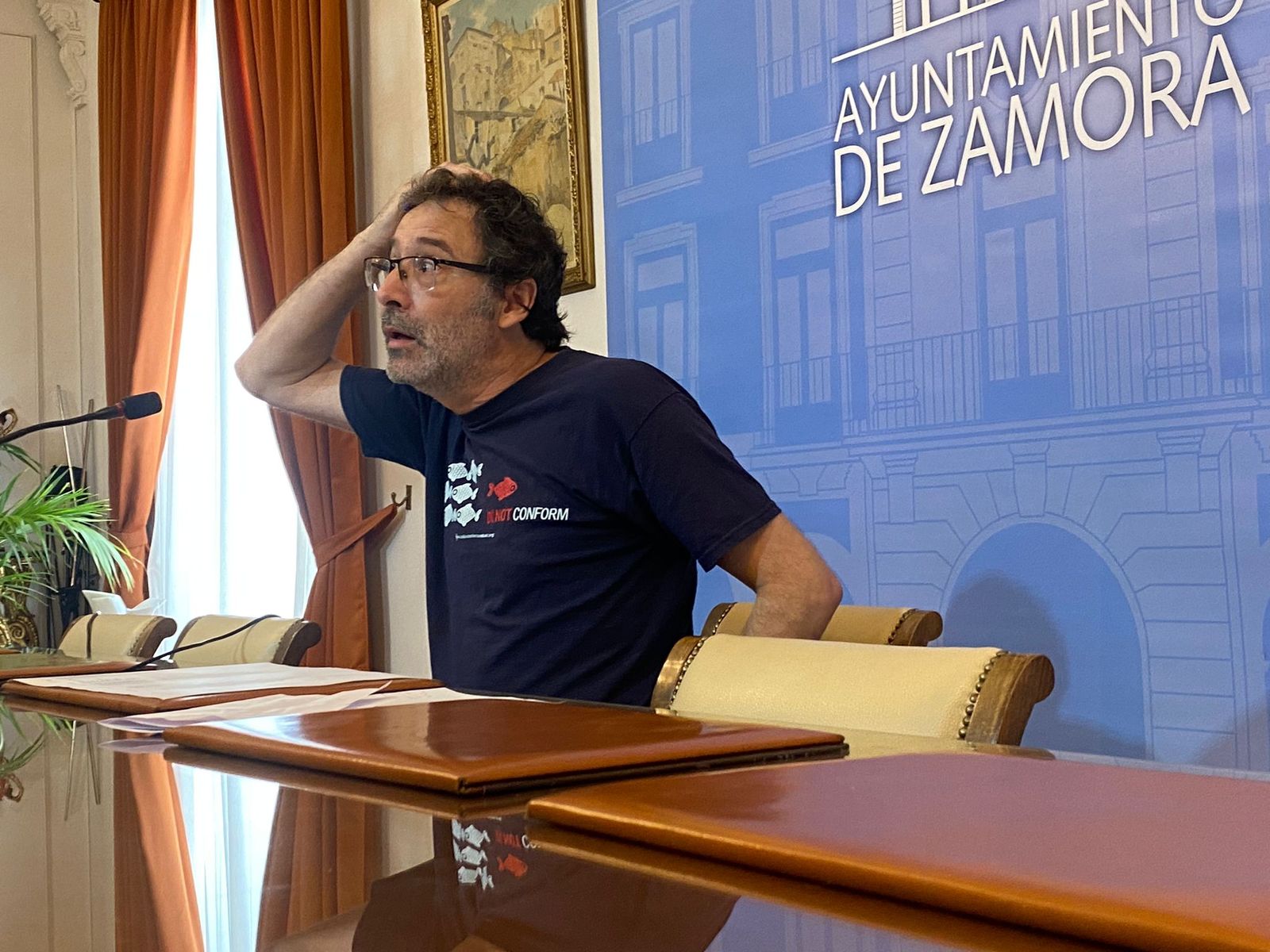 Un instante de la rueda de prensa