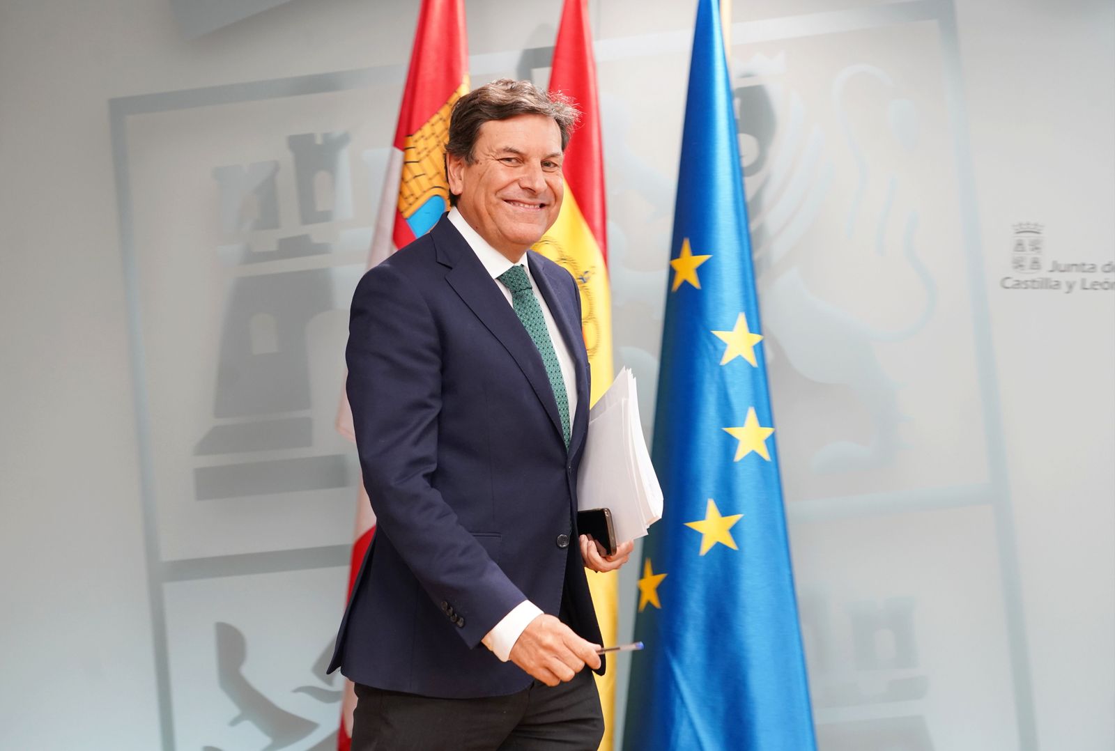 Miriam Chacón  ICAL. El consejero de Economía y Hacienda y portavoz de la Junta, Carlos Fernández Carriedo, comparece en rueda de prensa posterior a la reunión del Consejo de Gobierno.