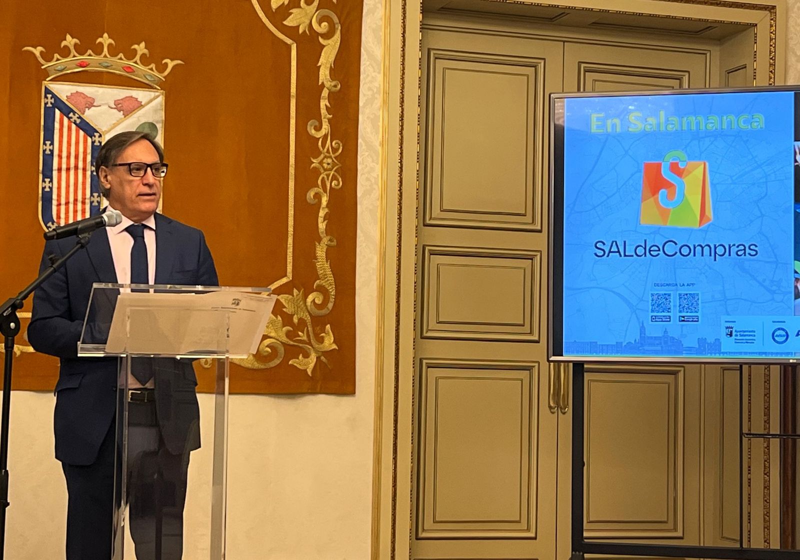 'SALdeCompras' la nueva marca que nace en Salamanca para impulsar el comercio local. Foto de archivo de la presentación del programa