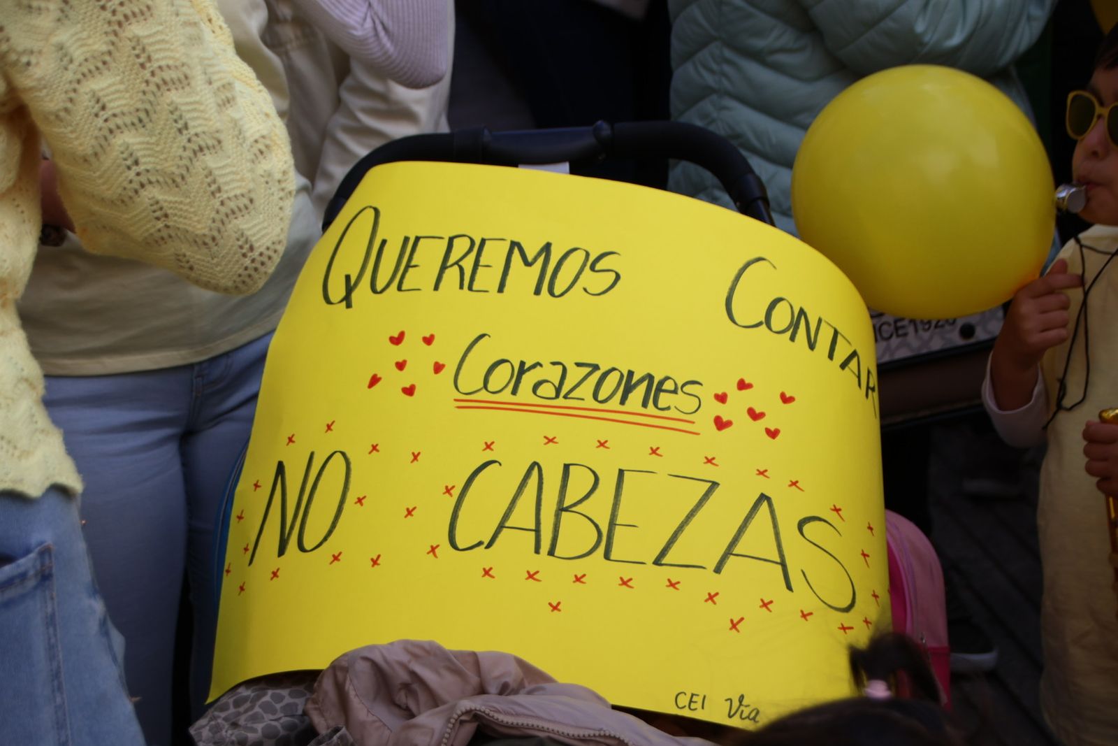 Concentración en la huelga de Educación Infantil