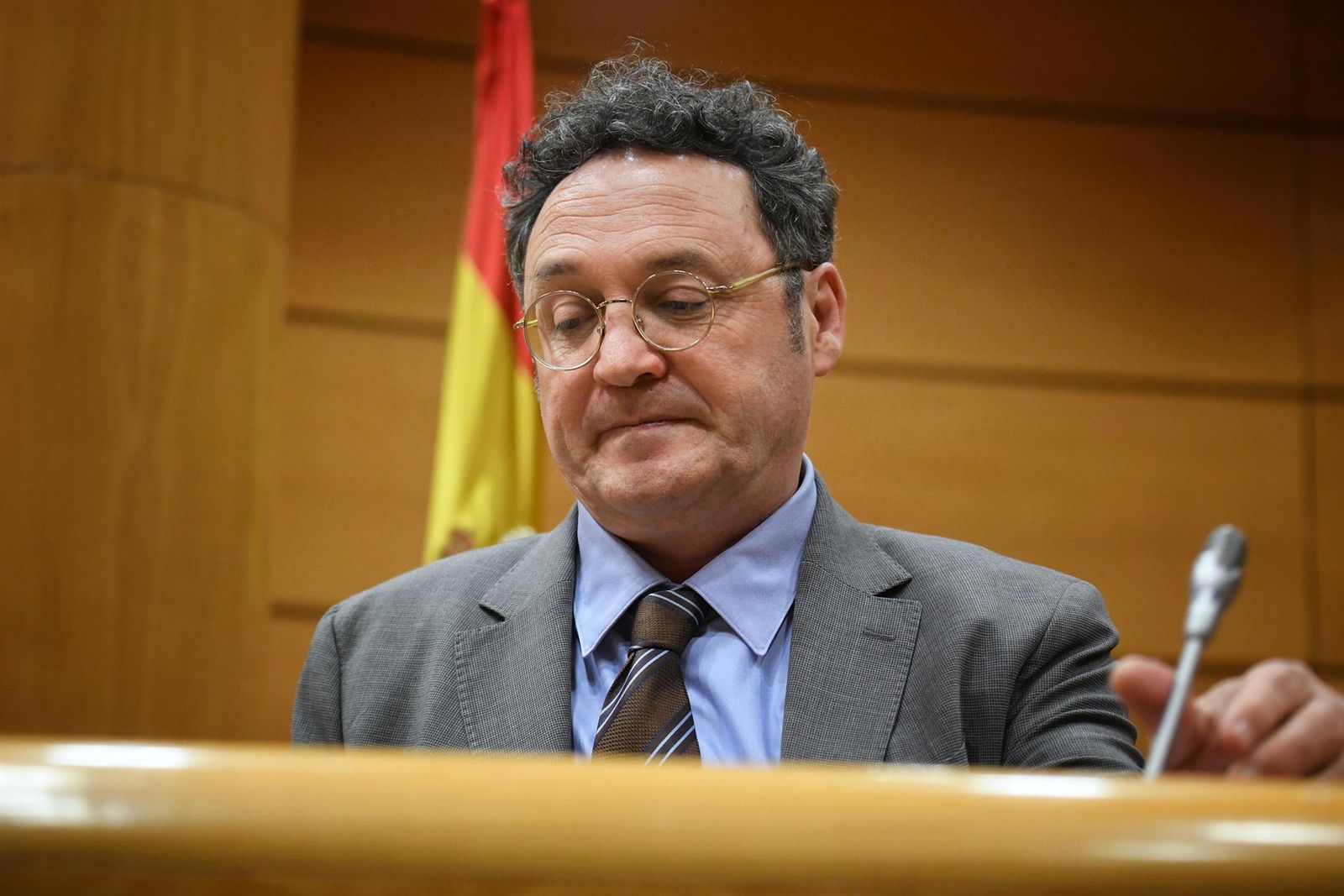 El fiscal general del Estado, Álvaro García Ortiz, durante su comparecencia en la Comisión de Justicia, en el Senado. - Fernando Sánchez - Europa Press