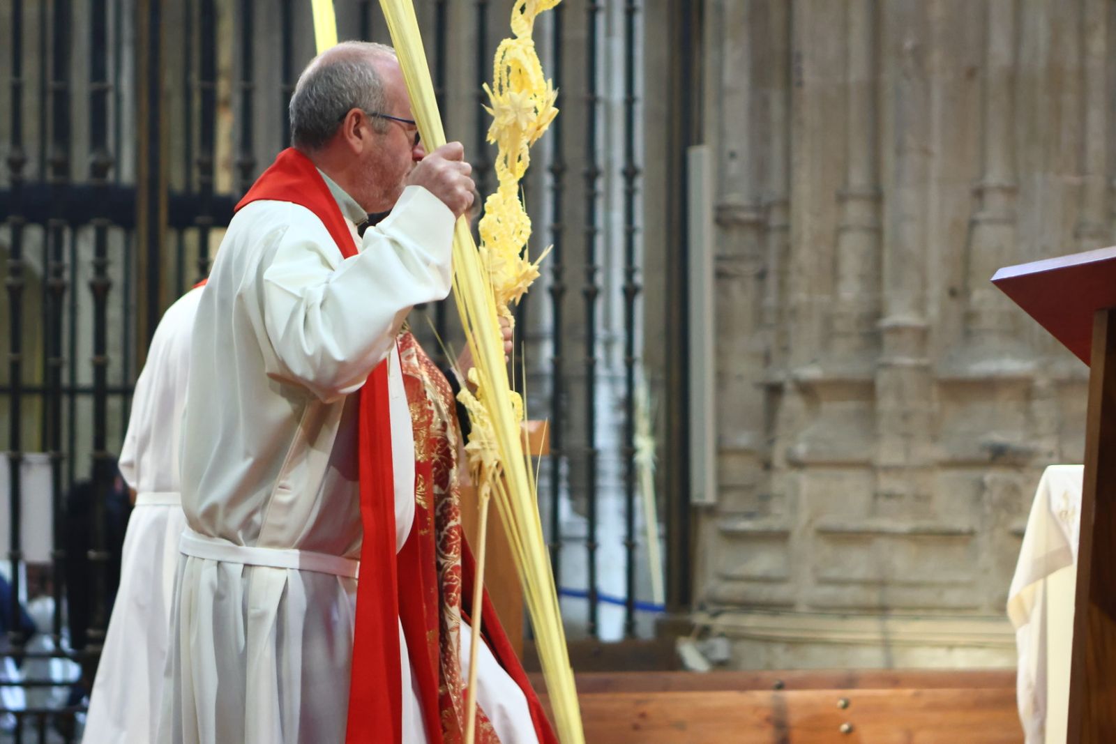 Bendición de palmas con motivo del Domingo de Ramos
