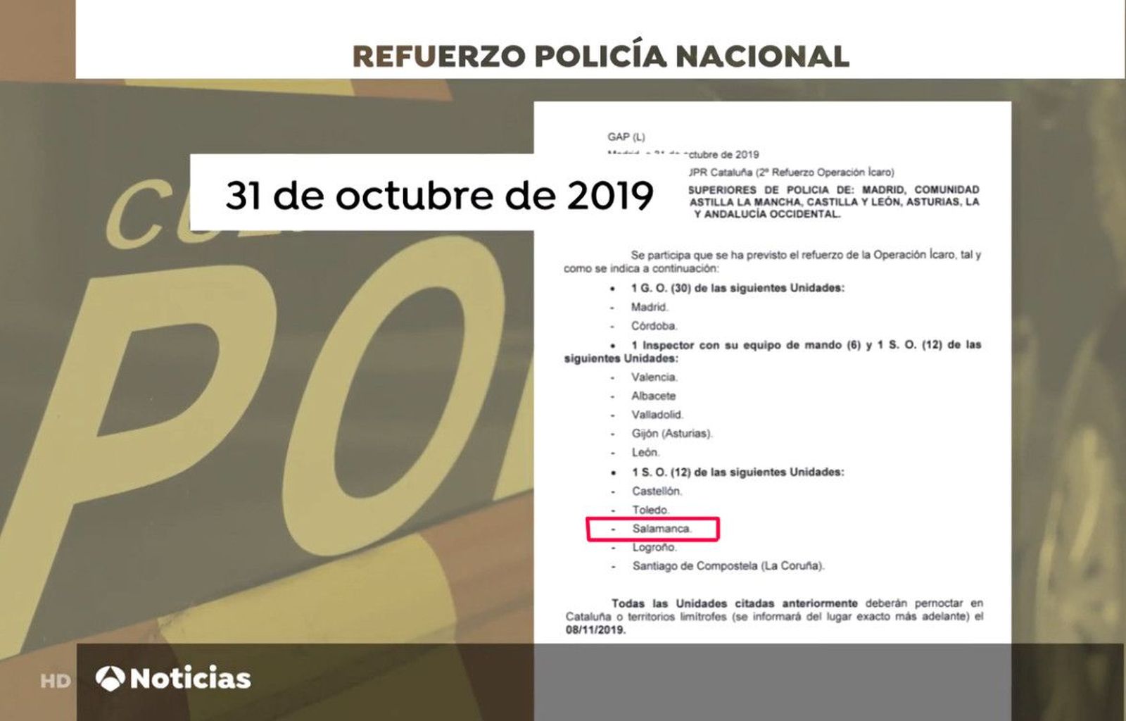 Refuerzo Catalañua Policía