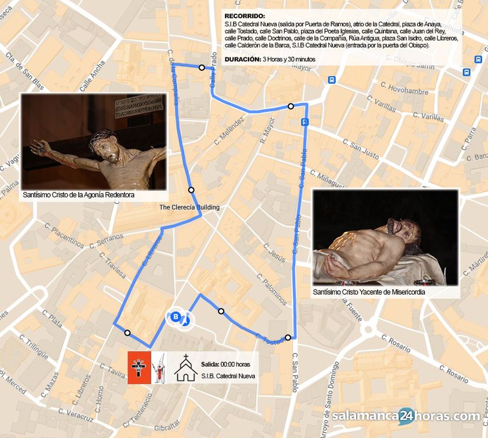 Recorrido del Cristo Yacente 2025