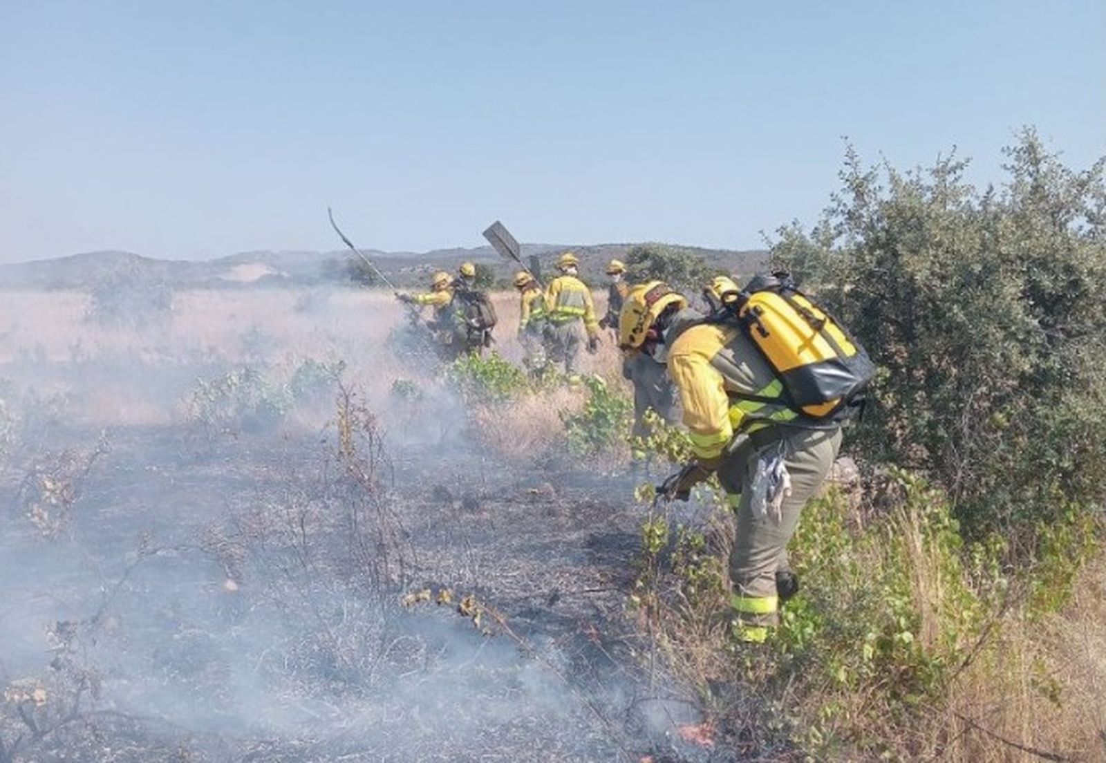 Imagen de los medios desplegados en Quiruelas de Vidriales