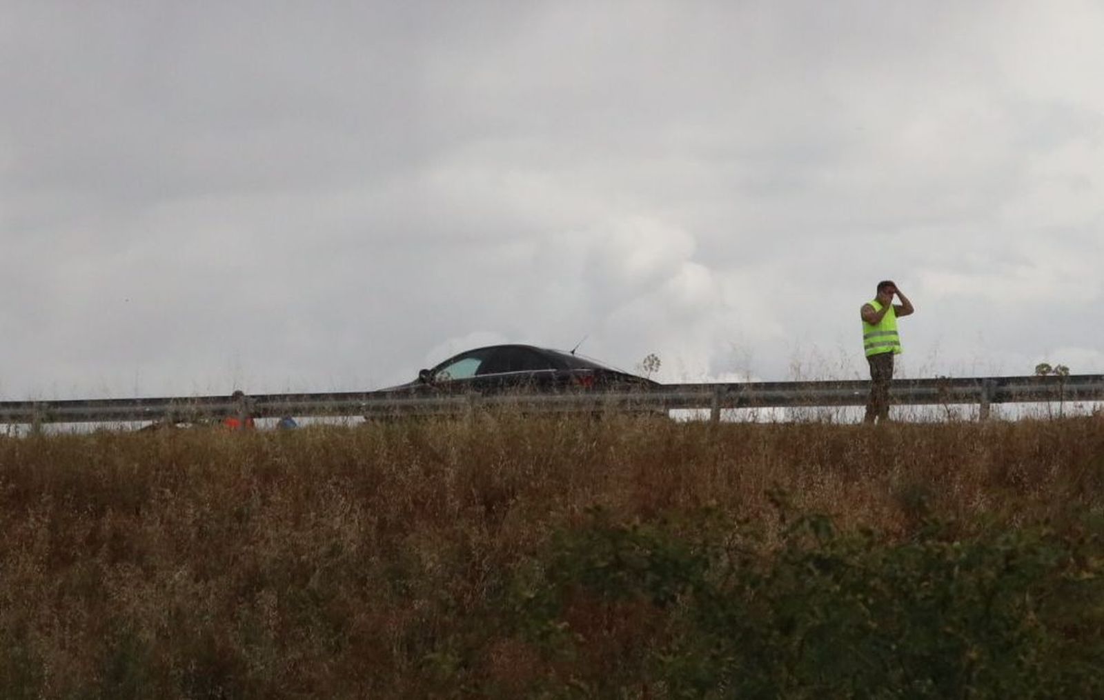 Fotografía de un accidente en la A-50