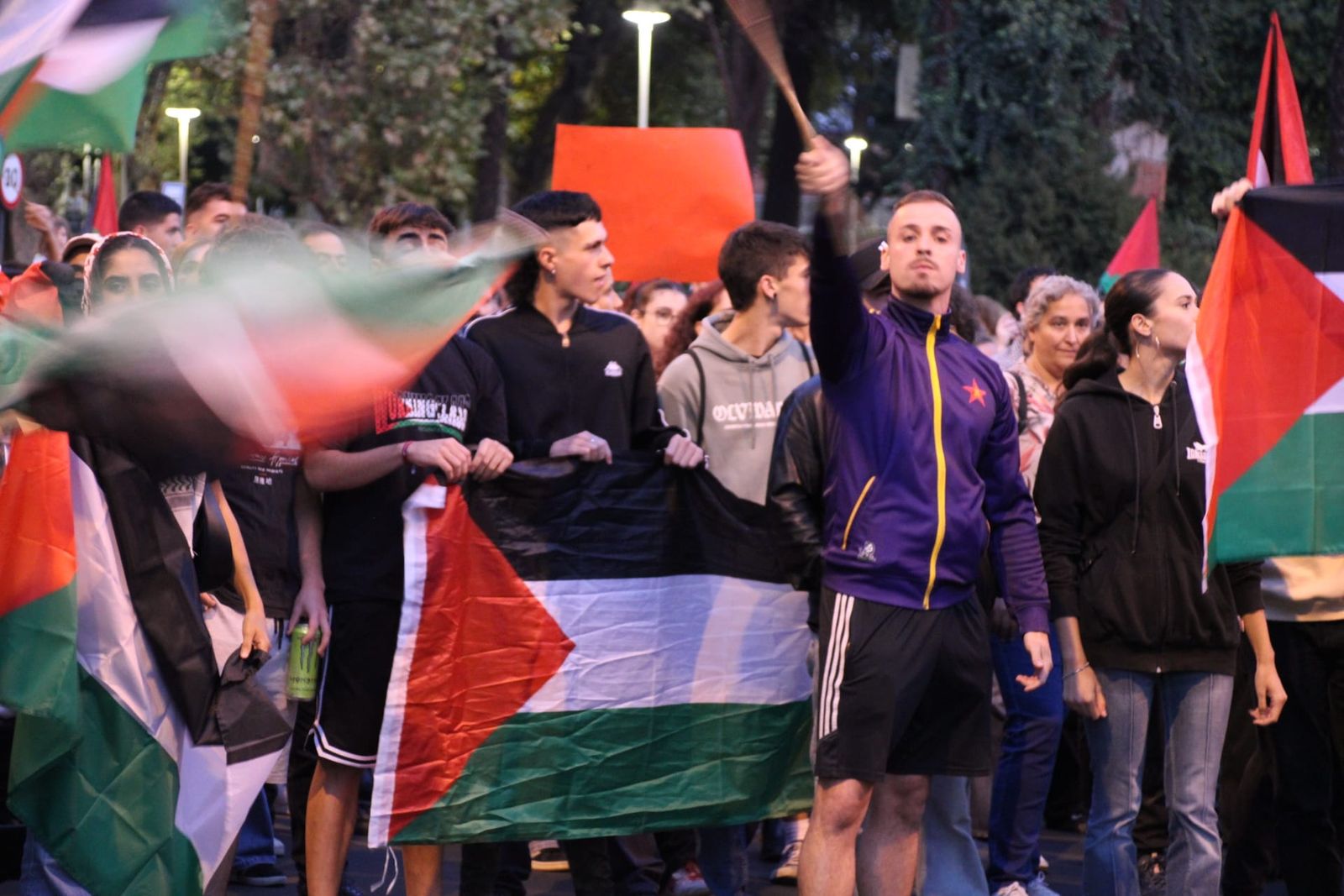 Medio millar de personas se manifiestan en Salamanca en apoyo a Palestina y la flotilla