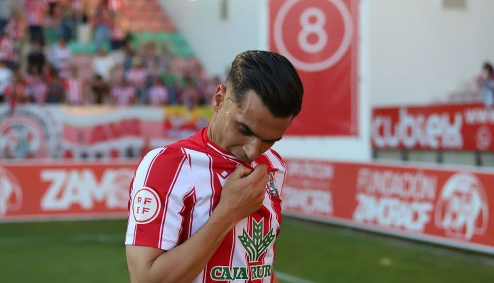 Dani Hernández, en su despedida con el Zamora CF | FOTO MARÍA LORENZO