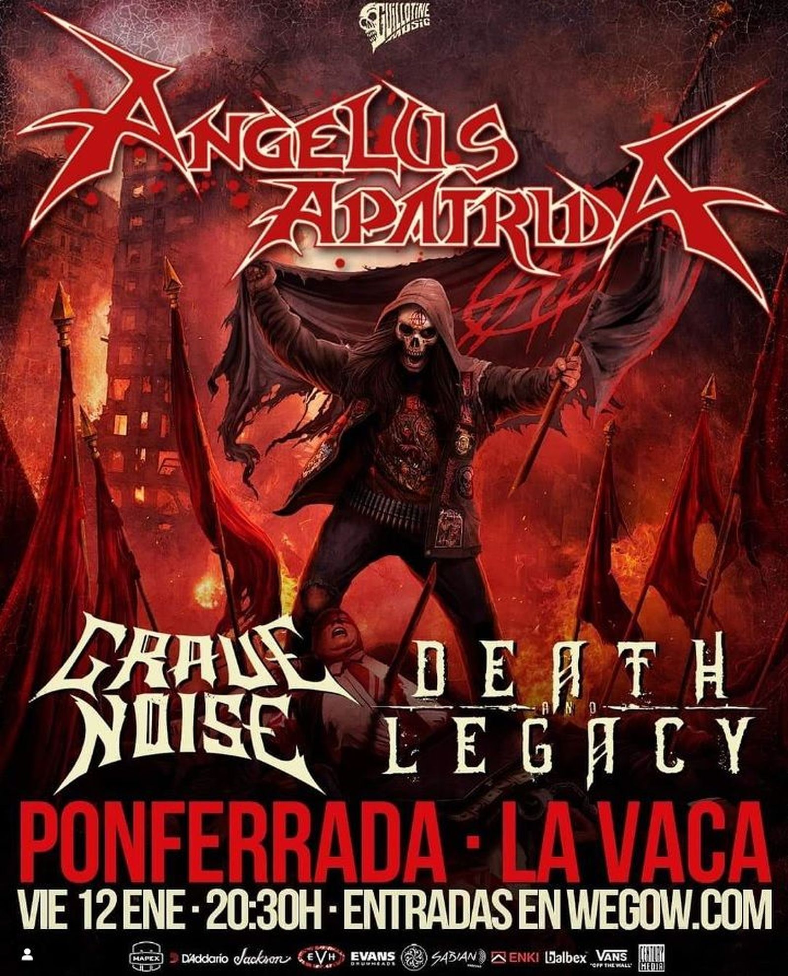 Cartel de la actuación de Death and Legacy en Ponferrada