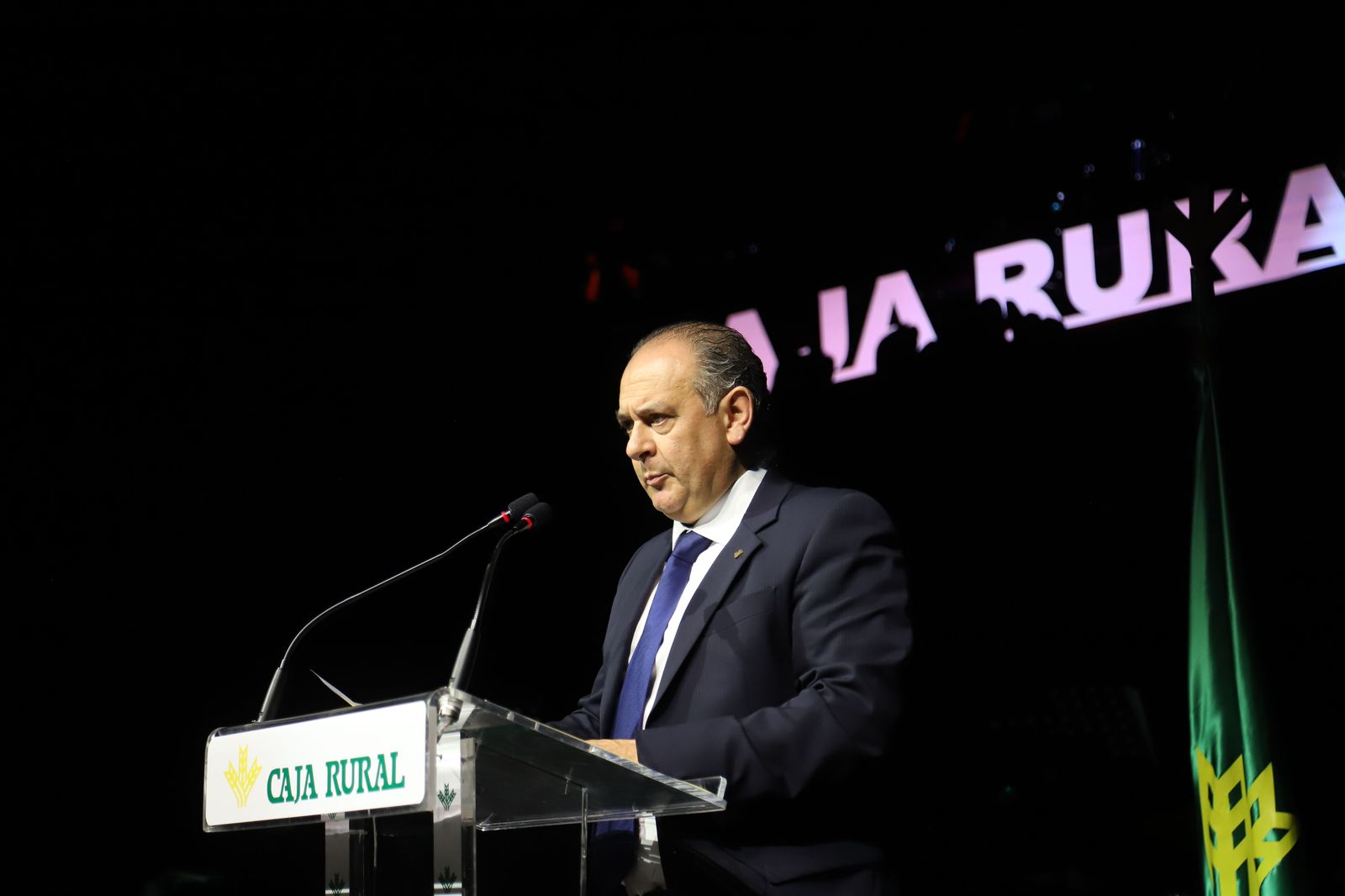 Nicanor Santos en un instante del acto