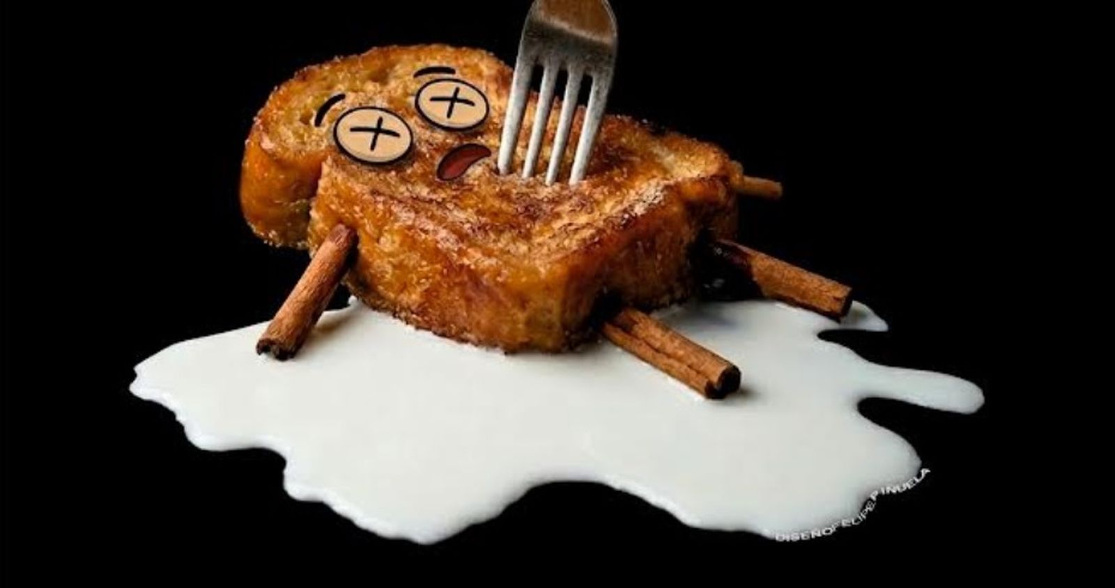 Cartel de la Ruta de las Torrijas en el barrio del Oeste