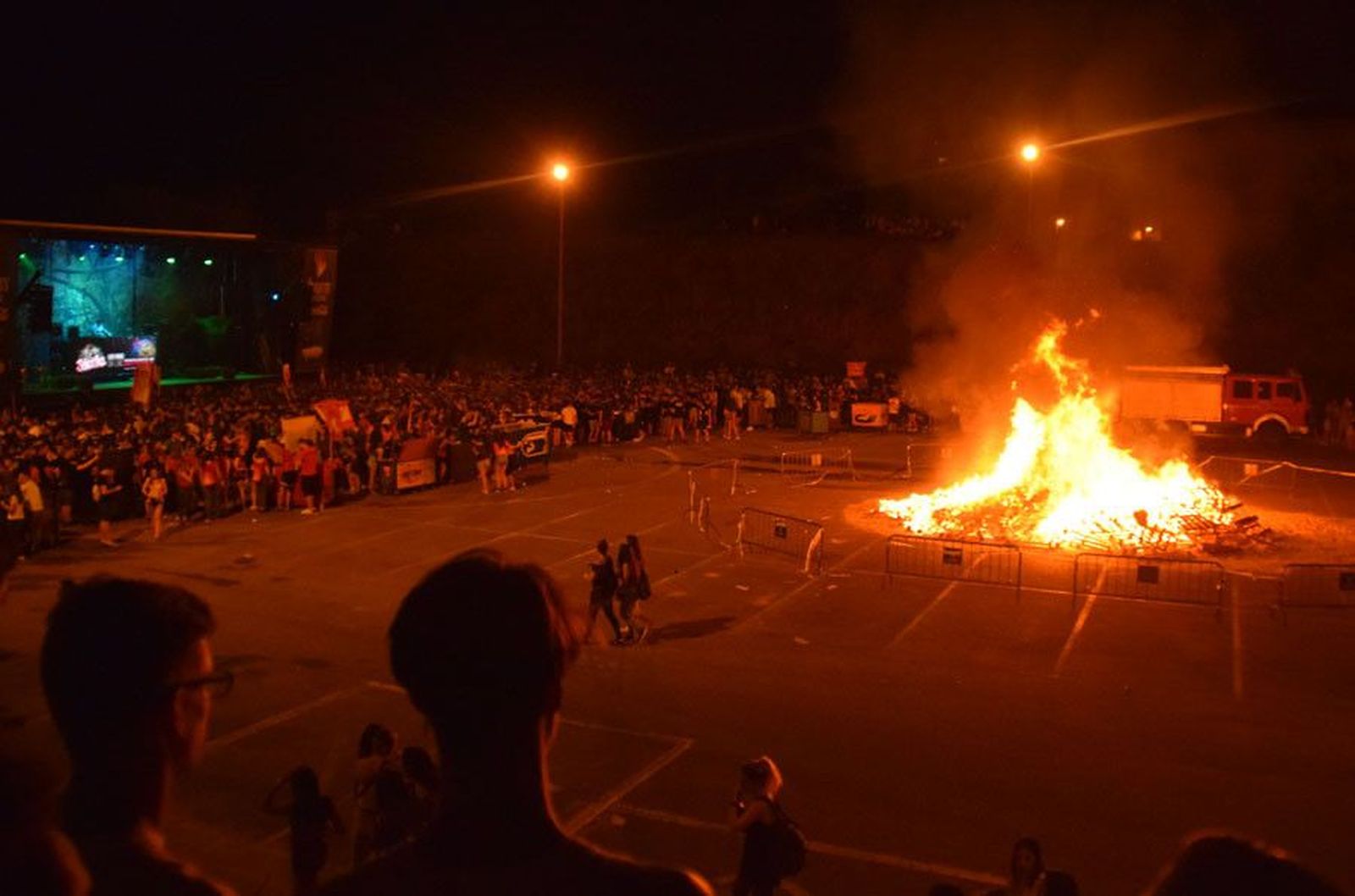 Hoguera de San Juan en la Ciudad Deportiva