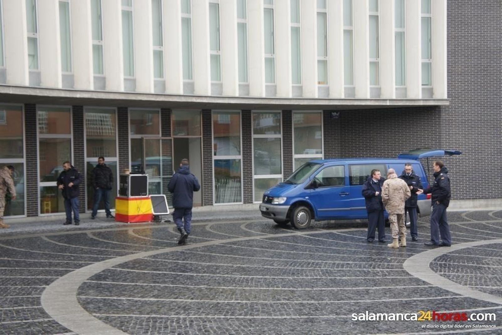 Preparativos acto castrense en Santa Marta