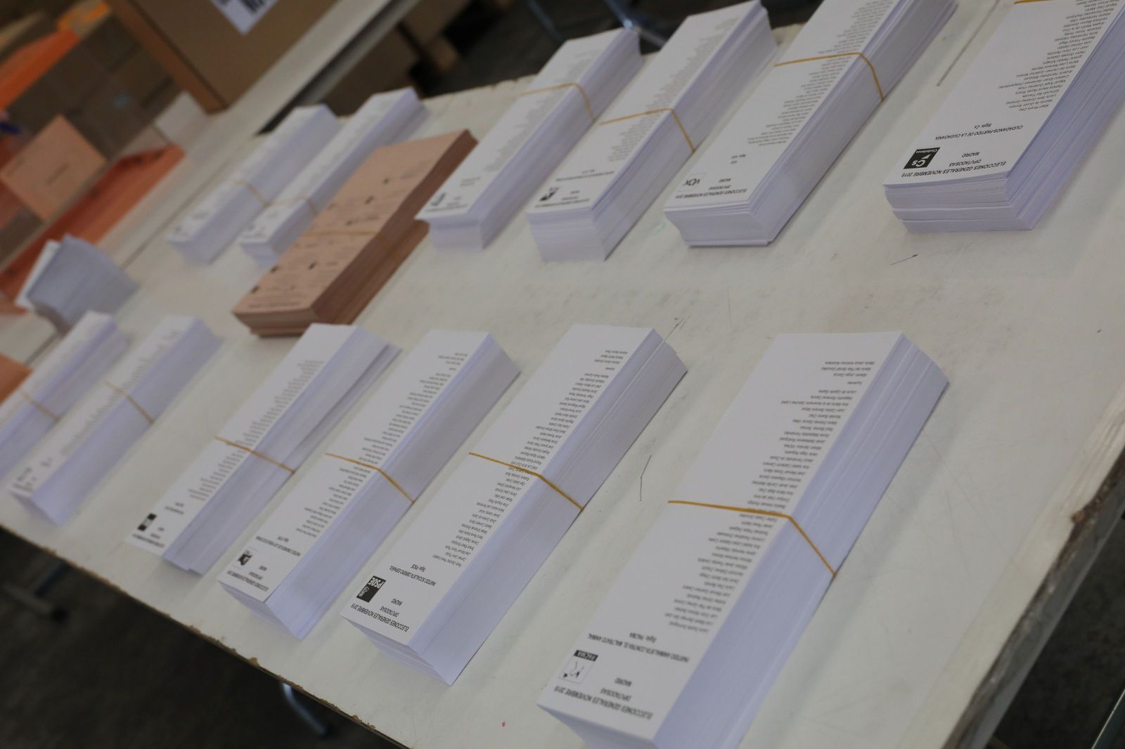 Papeletas de los candidatos al Congreso y al Senado