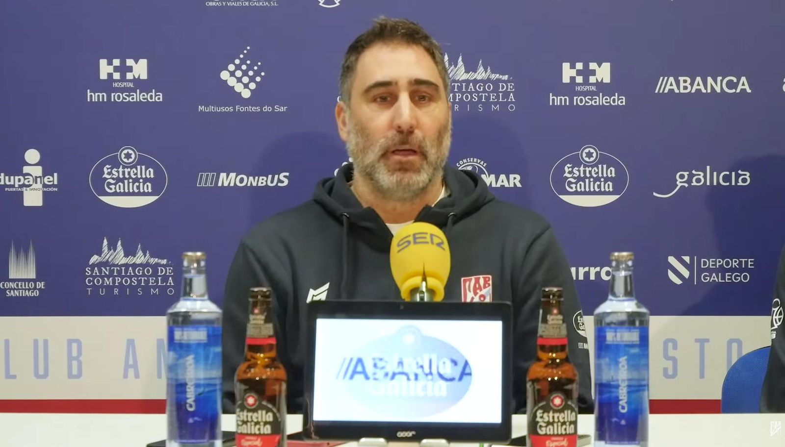 Gonzalo Rodríguez, entrenador de Obradoiro. Foto: Monbus Obradoiro