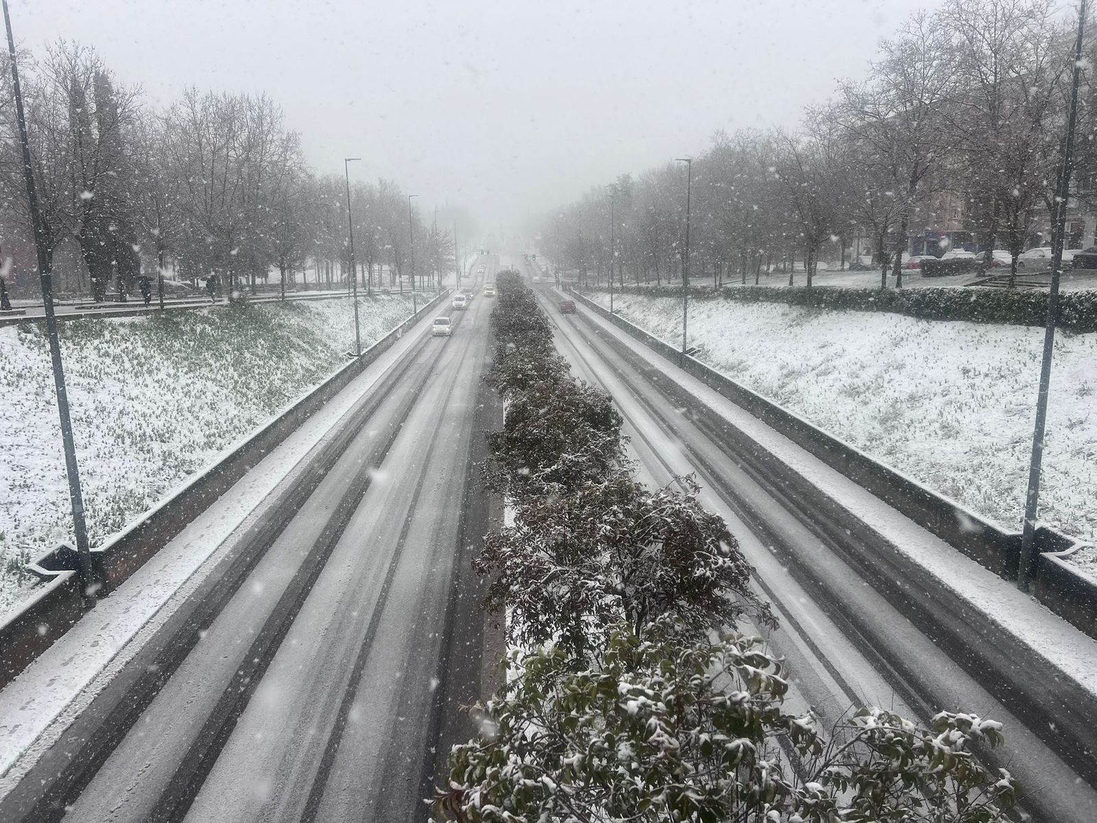 La nieve anega carreteras y tiñe de blanco Salamanca capital y provincia: imágenes de la nevada de este 28 de enero