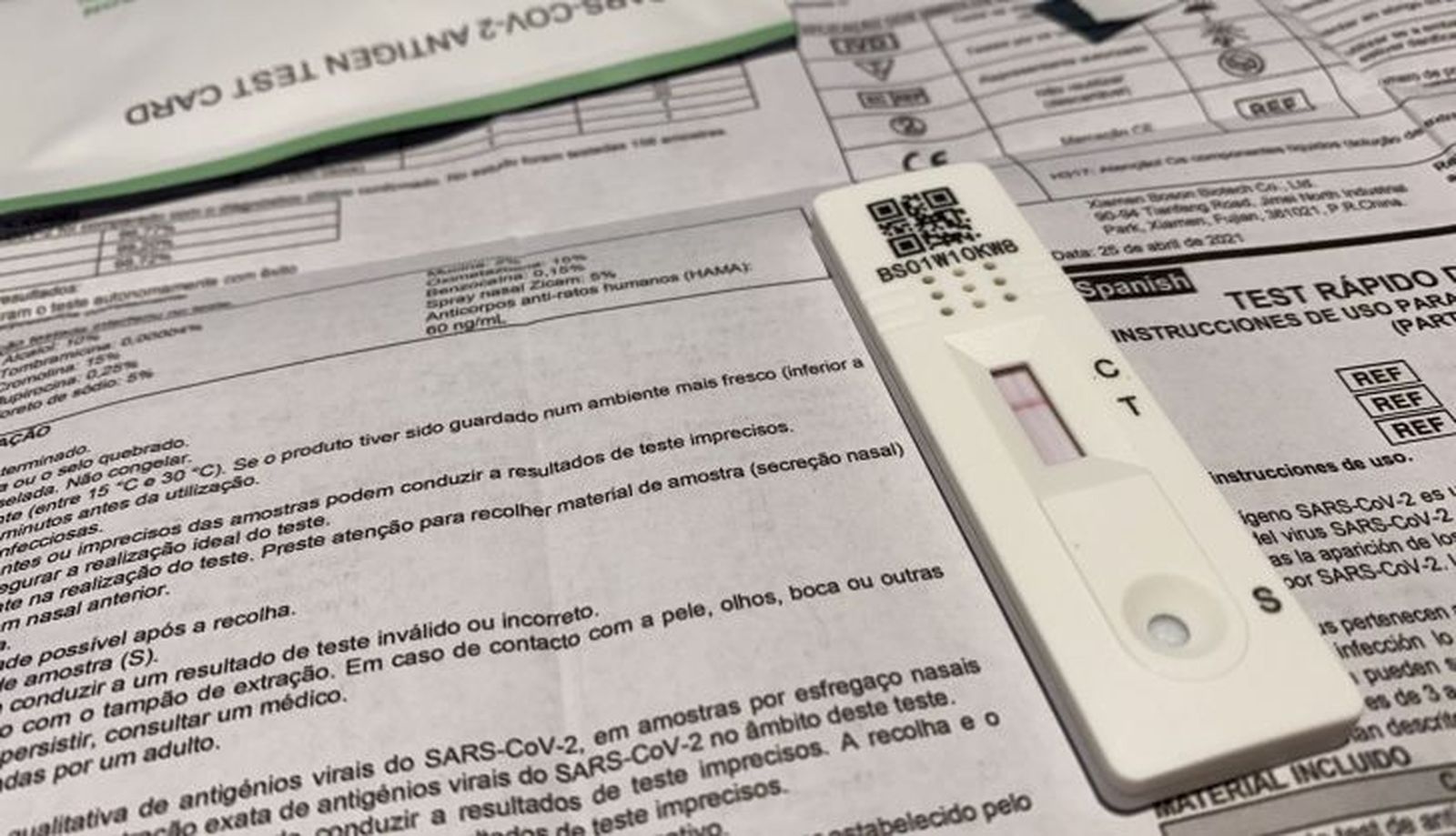 Test antígenos negativo