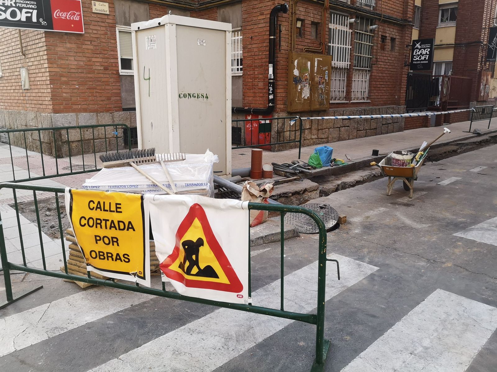 Obras, calles cortadas, estrechamientos