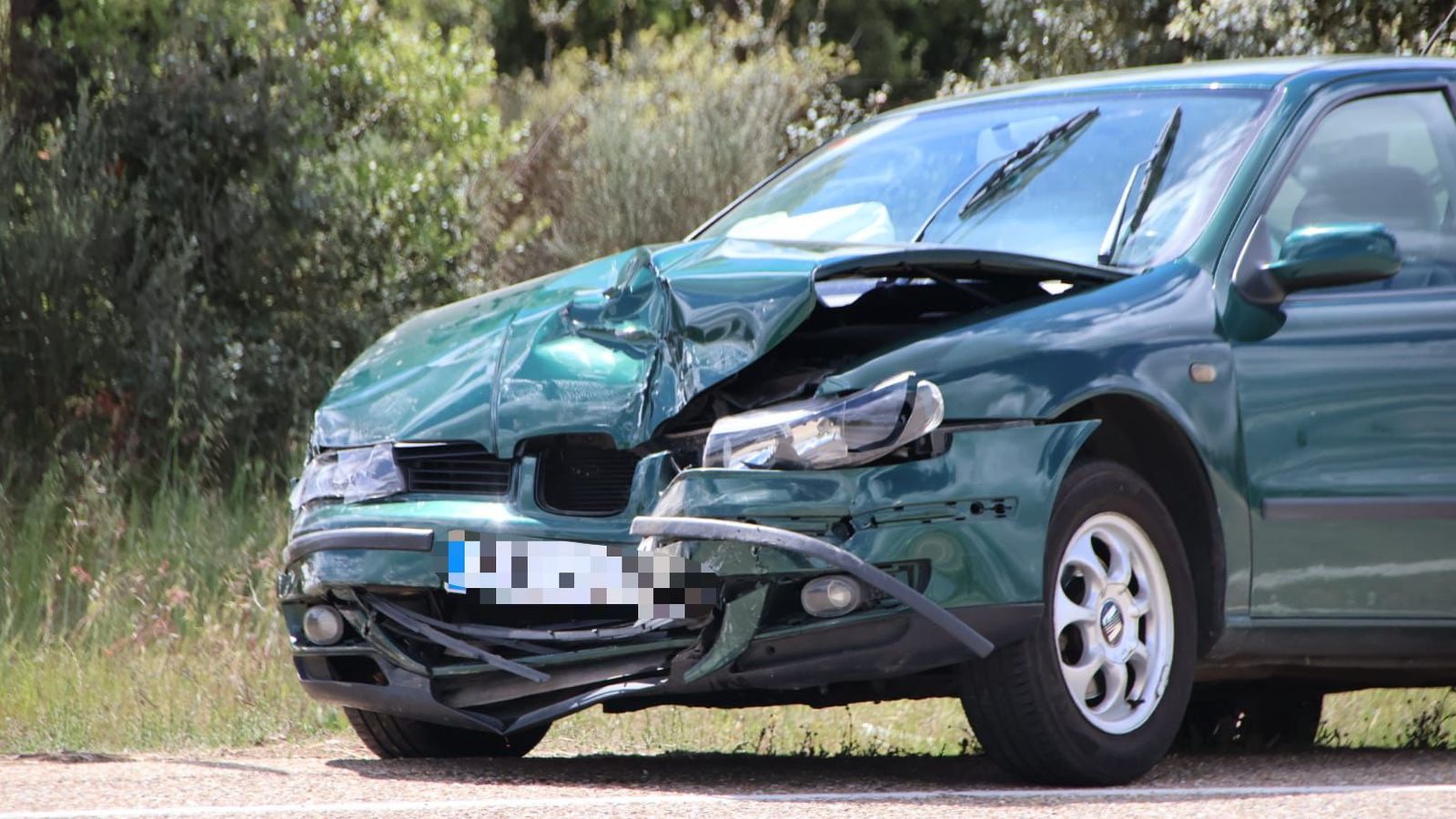 Dos vehículos colisionan en la CL-517, en Doñinos de Ledesma