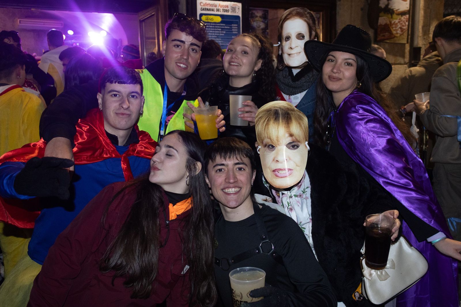 Salamanca de noche, sábado del Carnaval del Toro de Ciudad Rodrigo