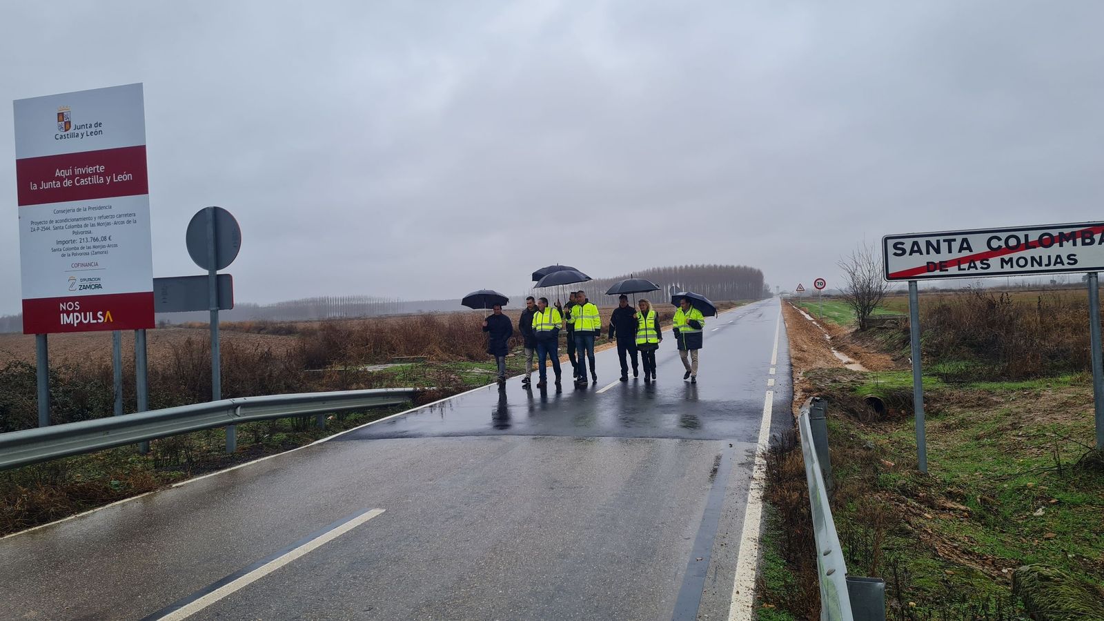 Carretera entre Arcos de la Polvorosa y Santa Colomba de las Monjas